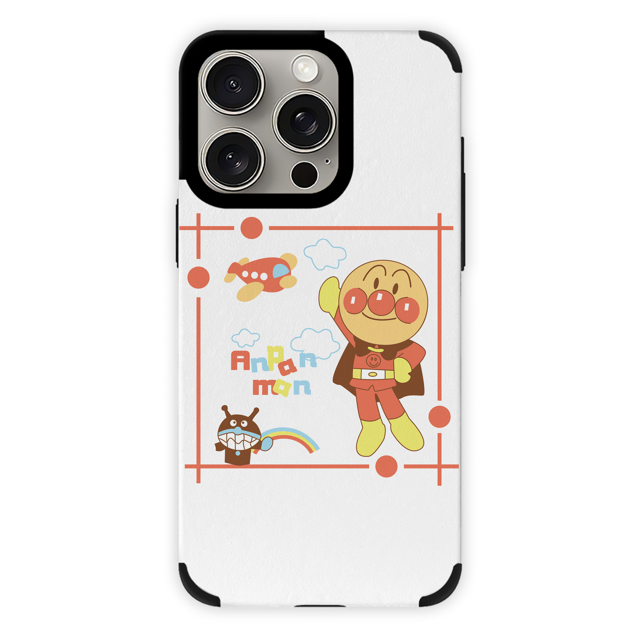 （画像用） アンパンマン Anpanman 【iPhone15ProMax対応】 PUレザー スマホケース 耐衝撃＆黄変防止