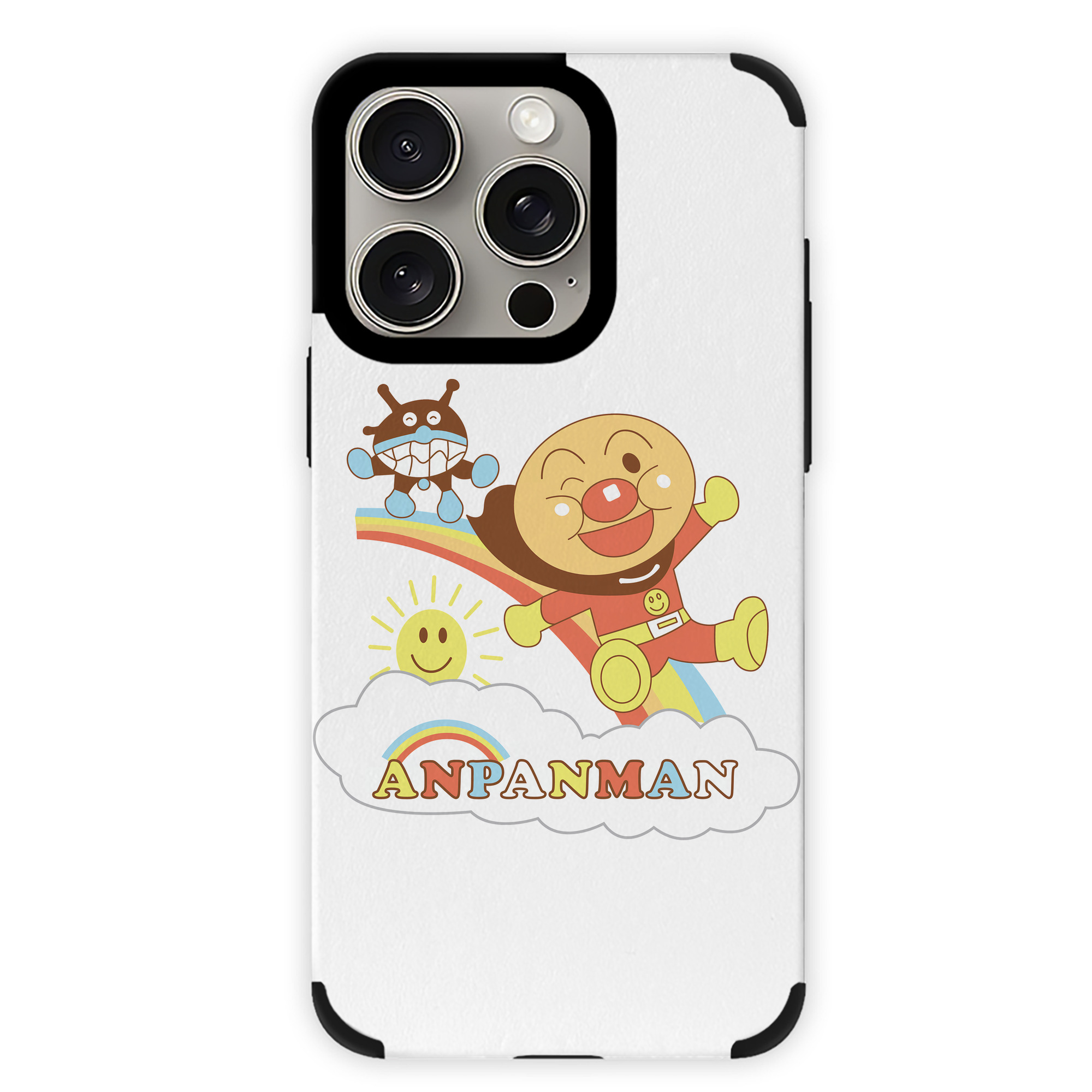 （画像用） アンパンマン Anpanman 【iPhone15ProMax対応】 PUレザー スマホケース 耐衝撃＆黄変防止