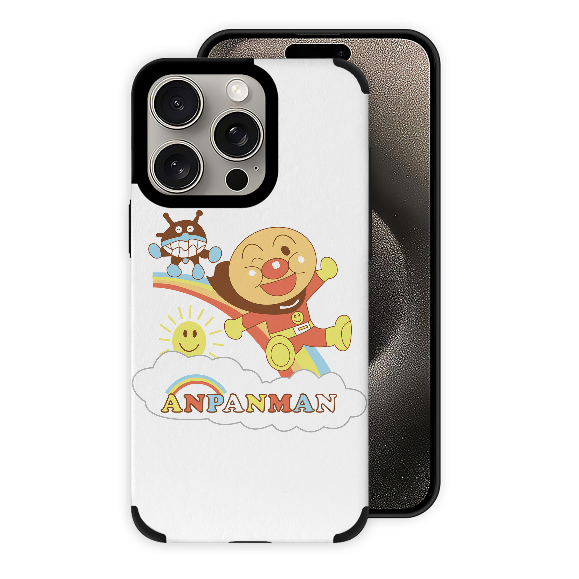 （画像用） アンパンマン Anpanman 【iPhone15ProMax対応】 PUレザー スマホケース 耐衝撃＆黄変防止