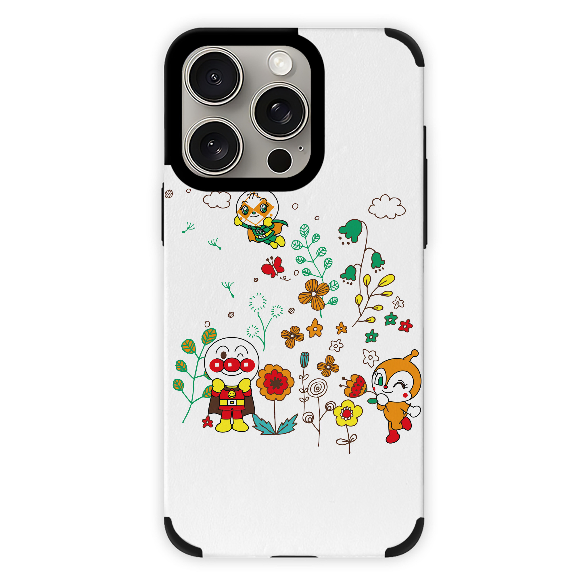 （画像用） アンパンマン Anpanman 【iPhone15ProMax対応】 PUレザー スマホケース 耐衝撃＆黄変防止