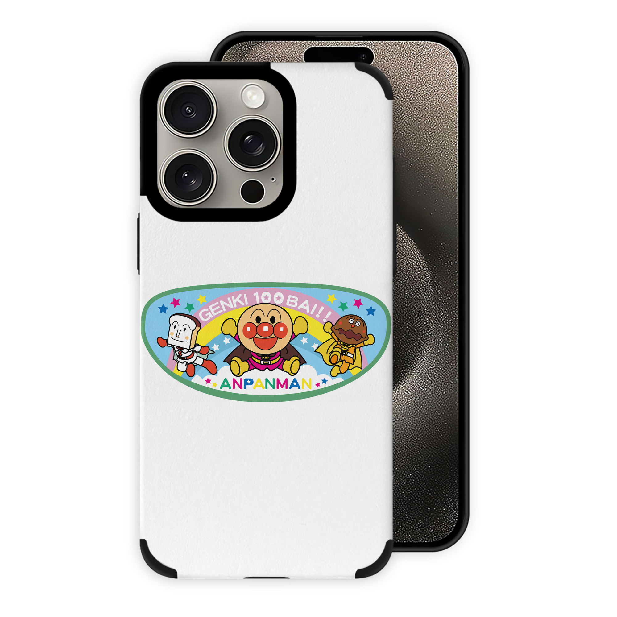 （画像用） アンパンマン Anpanman 【iPhone15ProMax対応】 PUレザー スマホケース 耐衝撃＆黄変防止