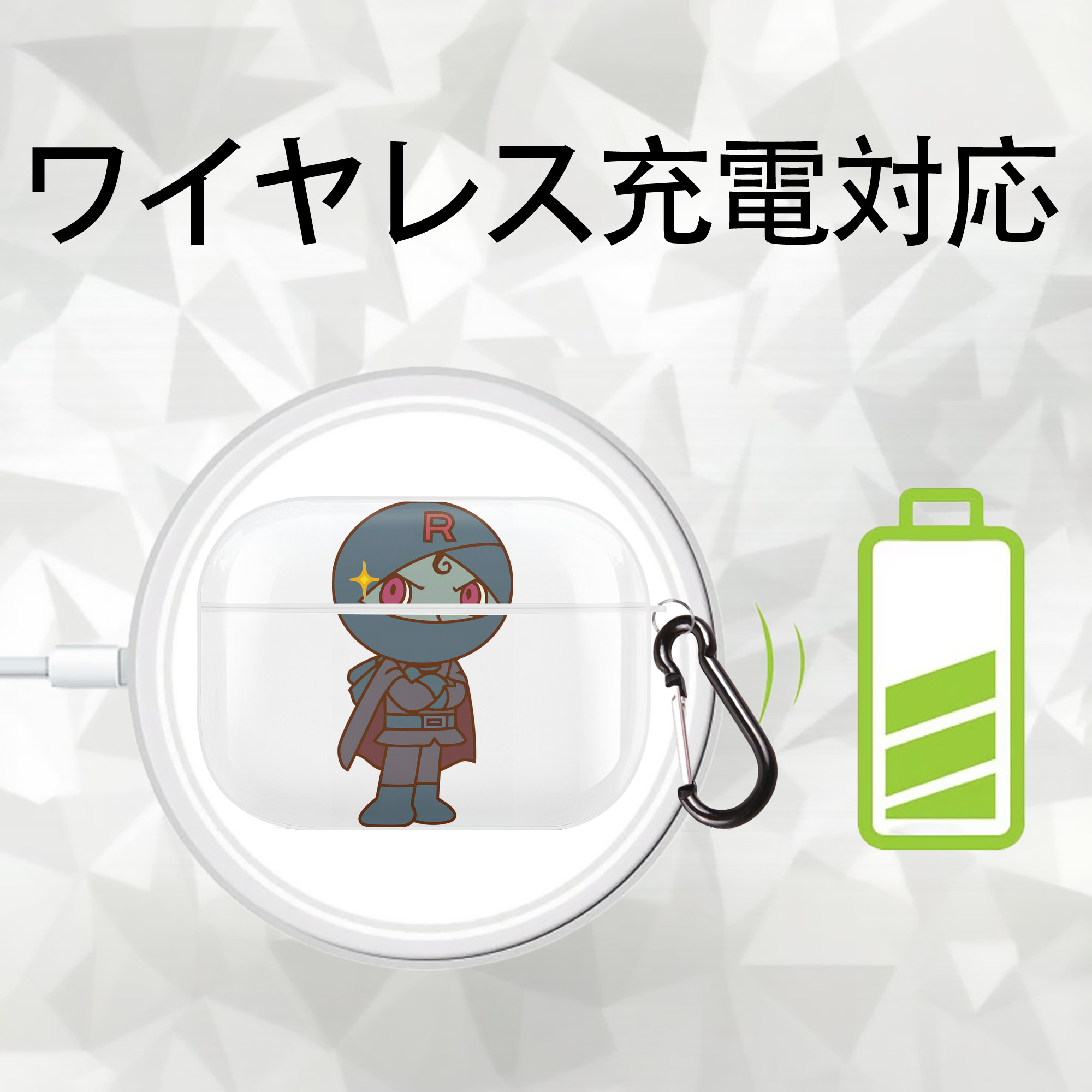 アンパンマン Anpanman 【AirPods Pro用】ハードシェル保護ケース 耐衝撃・防指紋・カラビナ付き商品仕様