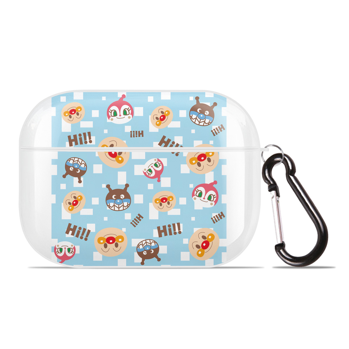 （画像用） アンパンマン Anpanman 【AirPods Pro用】ハードシェル保護ケース 耐衝撃・防指紋・カラビナ付き商品仕様