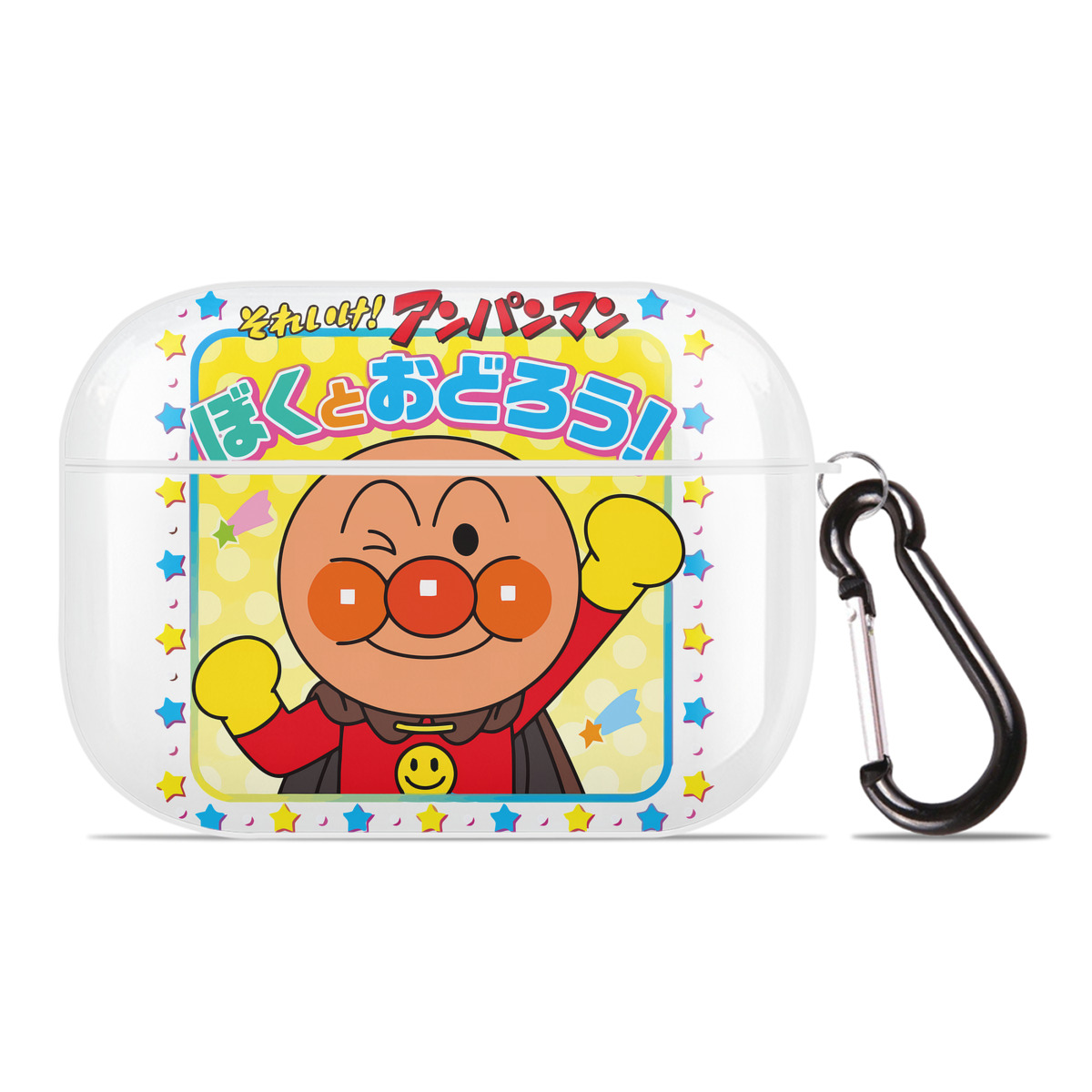 （画像用） アンパンマン Anpanman 【AirPods Pro用】ハードシェル保護ケース 耐衝撃・防指紋・カラビナ付き商品仕様