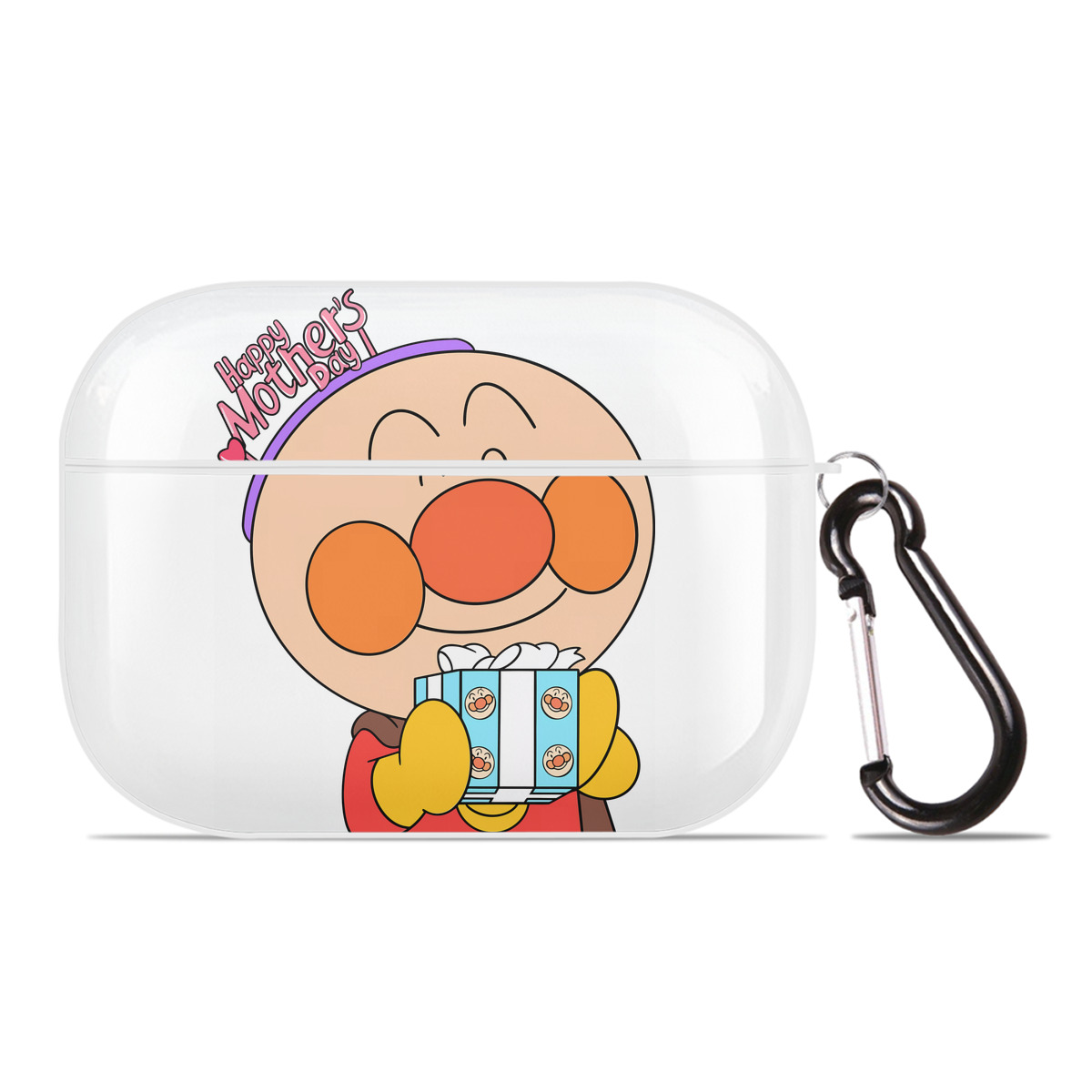 （画像用） アンパンマン Anpanman 【AirPods Pro用】ハードシェル保護ケース 耐衝撃・防指紋・カラビナ付き商品仕様