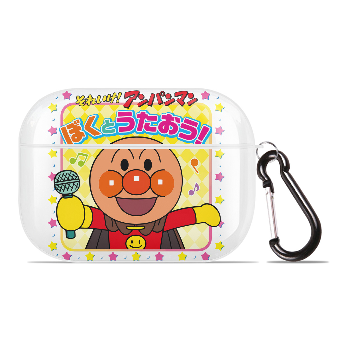 （画像用） アンパンマン Anpanman 【AirPods Pro用】ハードシェル保護ケース 耐衝撃・防指紋・カラビナ付き商品仕様