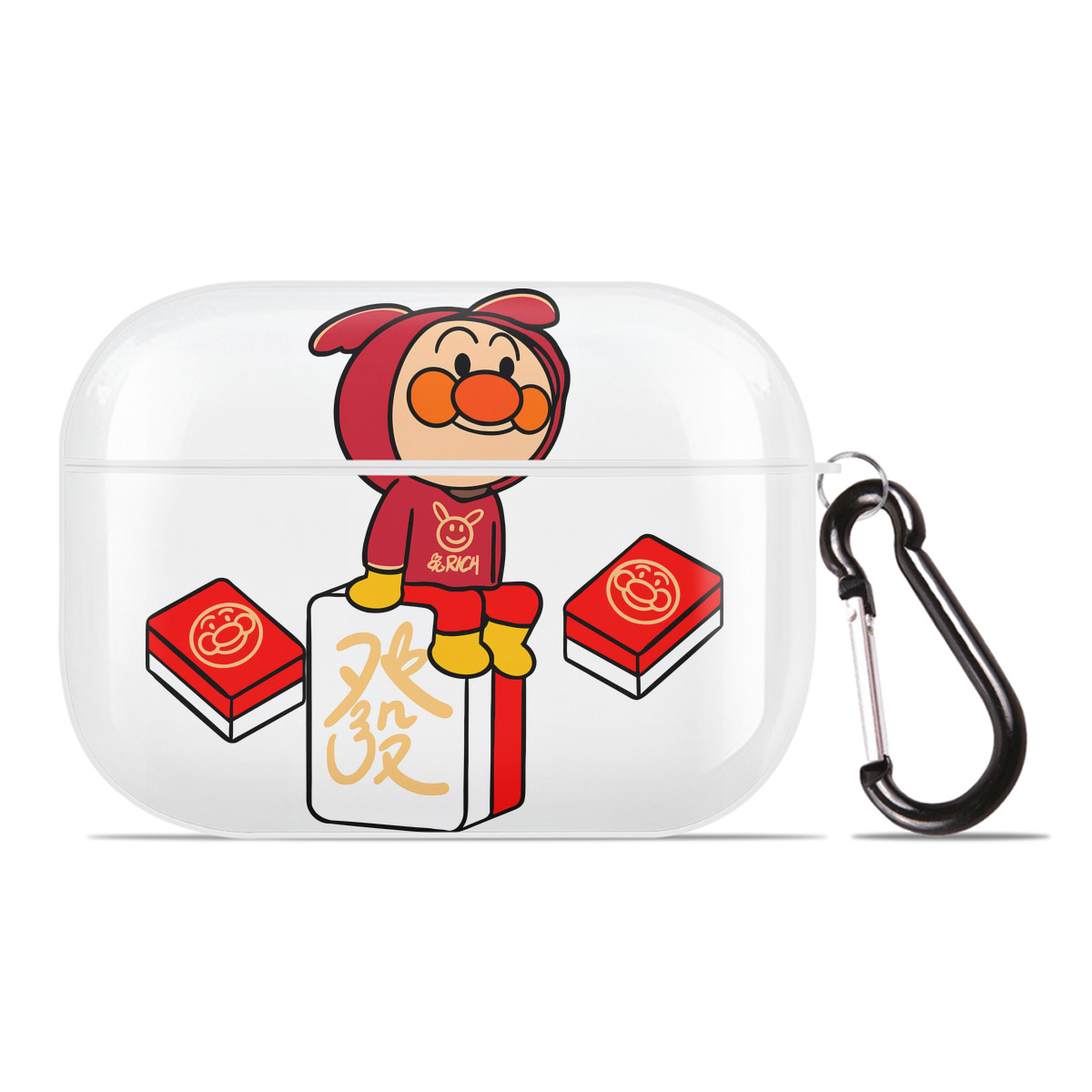 （画像用） アンパンマン Anpanman 【AirPods Pro用】ハードシェル保護ケース 耐衝撃・防指紋・カラビナ付き商品仕様