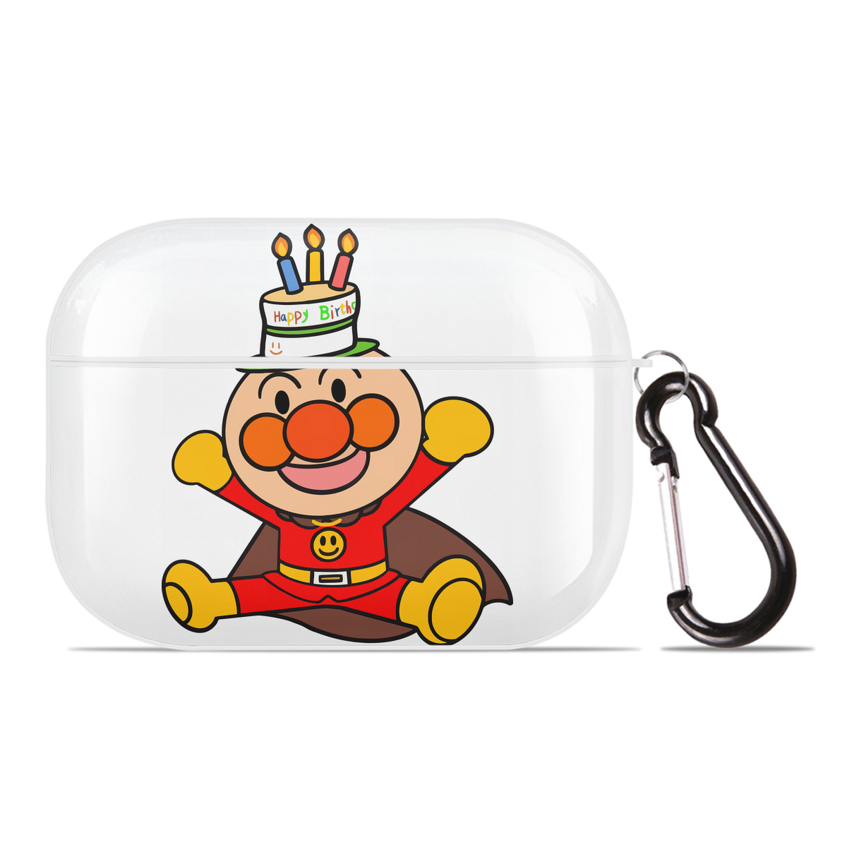 （画像用） アンパンマン Anpanman 【AirPods Pro用】ハードシェル保護ケース 耐衝撃・防指紋・カラビナ付き商品仕様