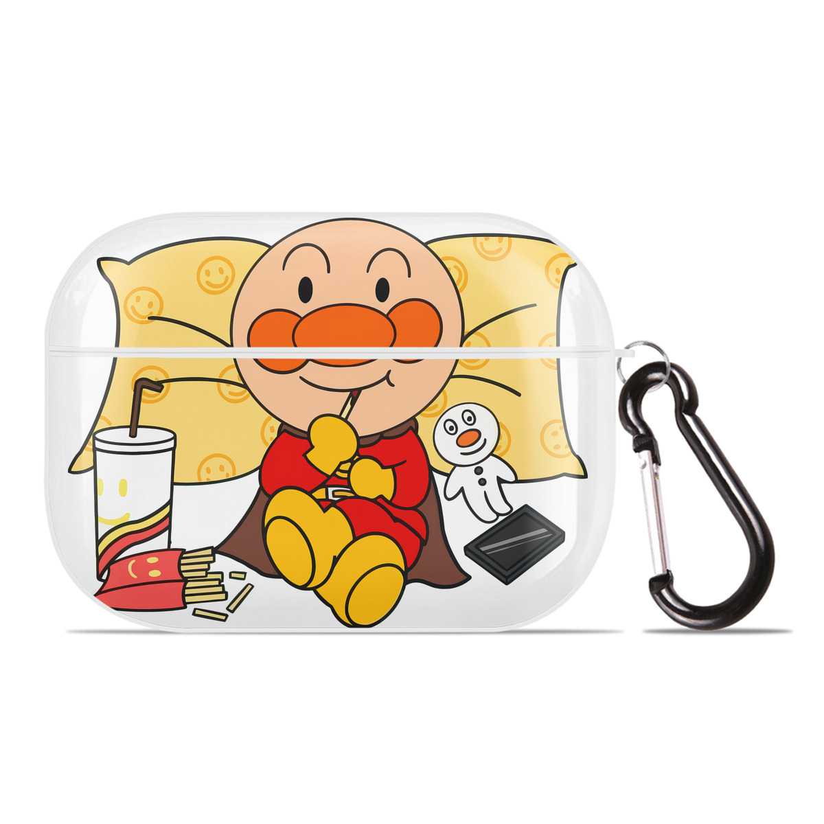 （画像用） アンパンマン Anpanman 【AirPods Pro用】ハードシェル保護ケース 耐衝撃・防指紋・カラビナ付き商品仕様