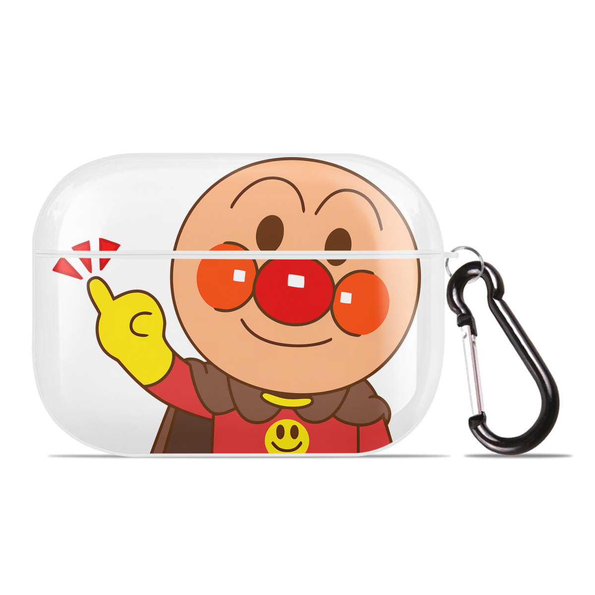 （画像用） アンパンマン Anpanman 【AirPods Pro用】ハードシェル保護ケース 耐衝撃・防指紋・カラビナ付き商品仕様