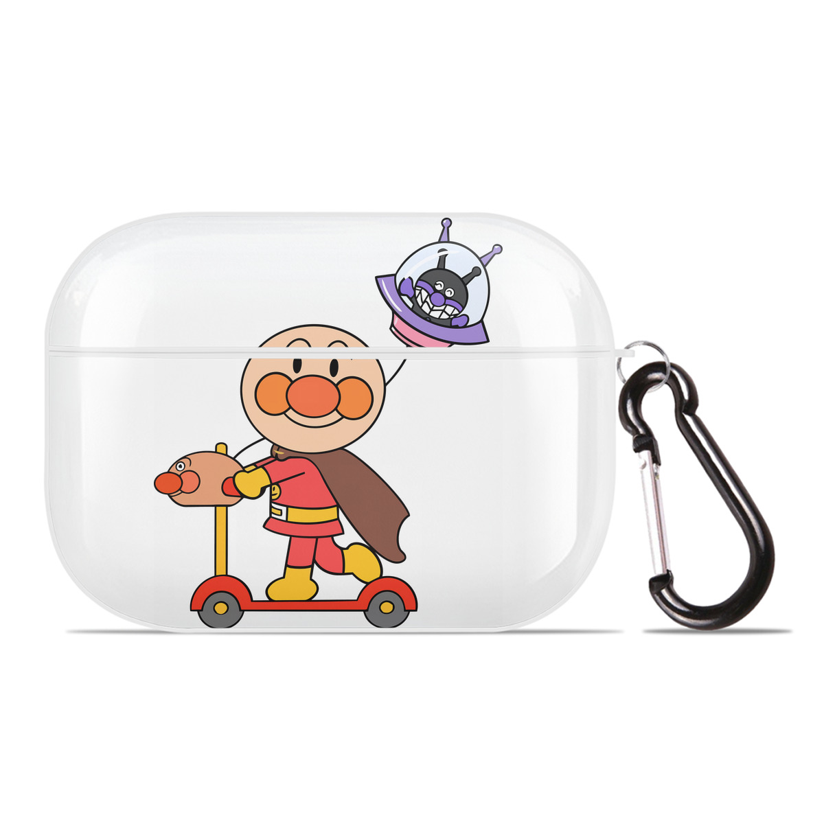 （画像用） アンパンマン Anpanman 【AirPods Pro用】ハードシェル保護ケース 耐衝撃・防指紋・カラビナ付き商品仕様