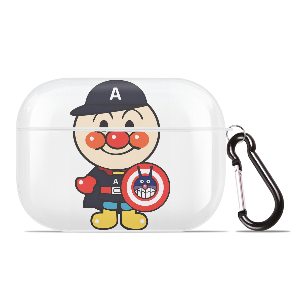 （画像用） アンパンマン Anpanman 【AirPods Pro用】ハードシェル保護ケース 耐衝撃・防指紋・カラビナ付き商品仕様