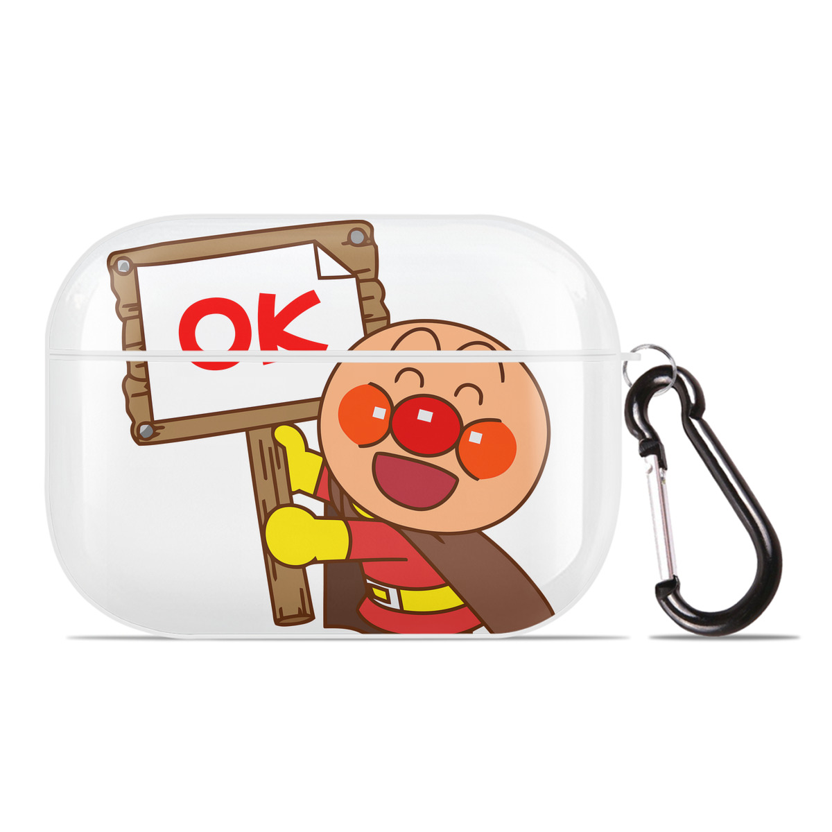 （画像用） アンパンマン Anpanman 【AirPods Pro用】ハードシェル保護ケース 耐衝撃・防指紋・カラビナ付き商品仕様
