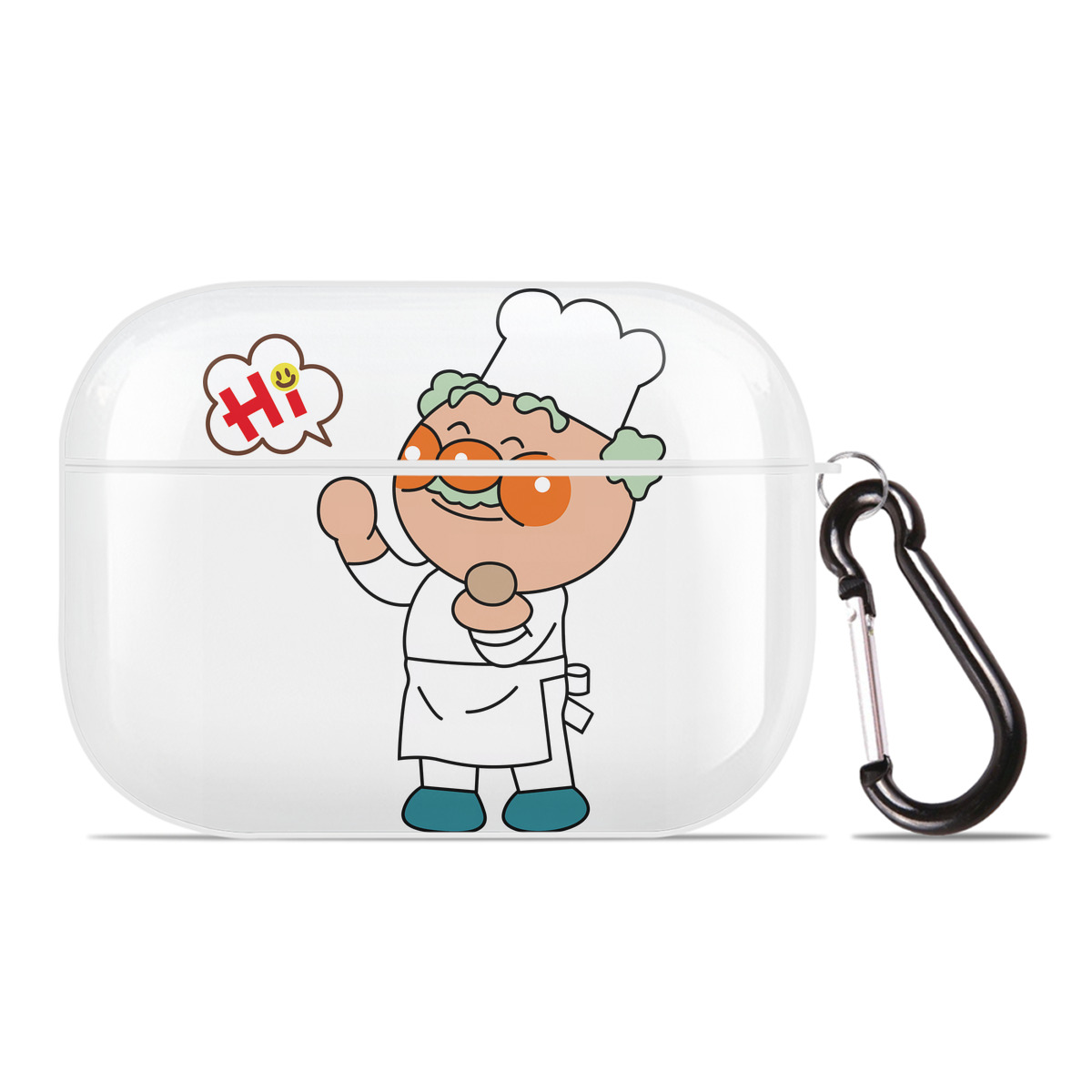 （画像用） アンパンマン Anpanman 【AirPods Pro用】ハードシェル保護ケース 耐衝撃・防指紋・カラビナ付き商品仕様