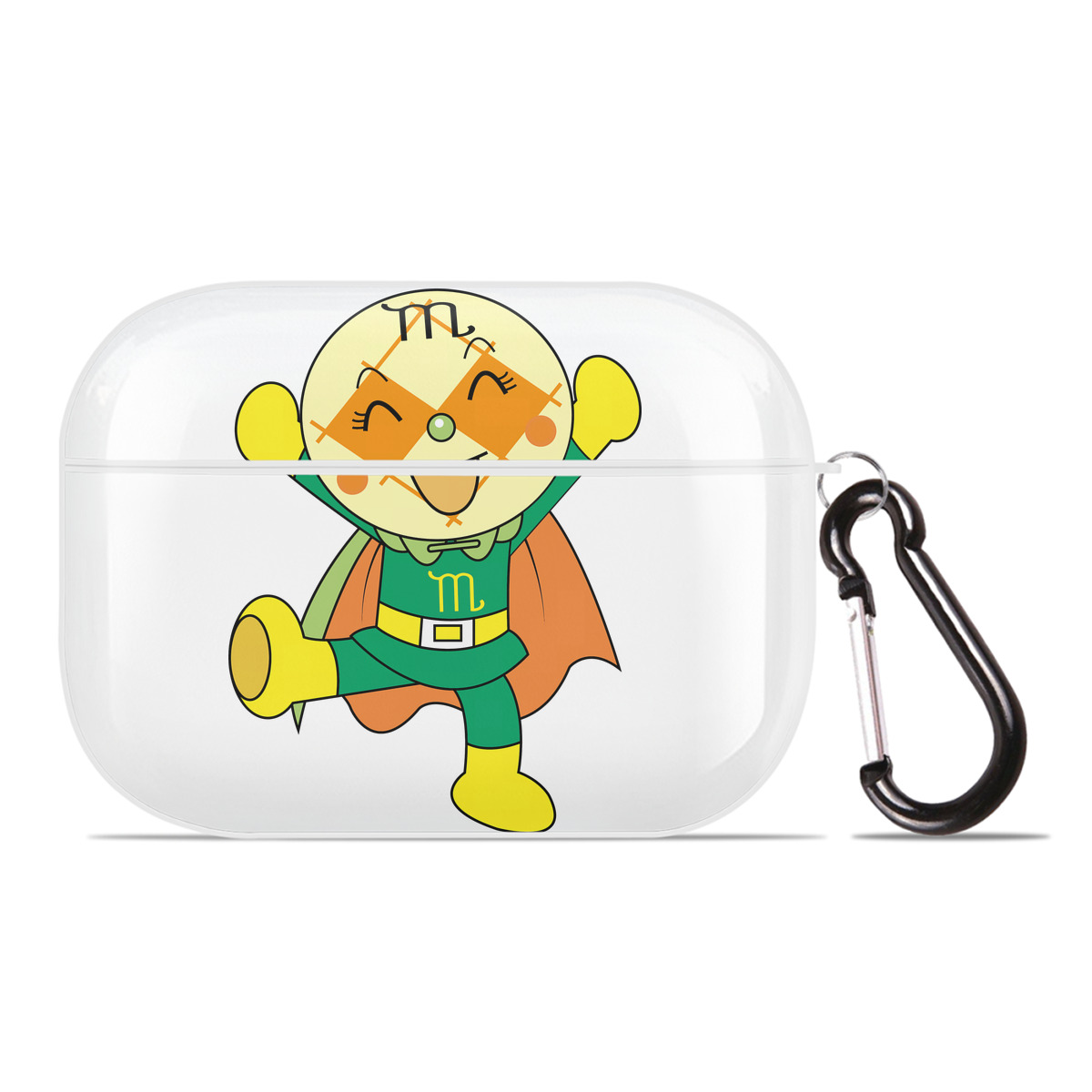 （画像用） アンパンマン Anpanman 【AirPods Pro用】ハードシェル保護ケース 耐衝撃・防指紋・カラビナ付き商品仕様