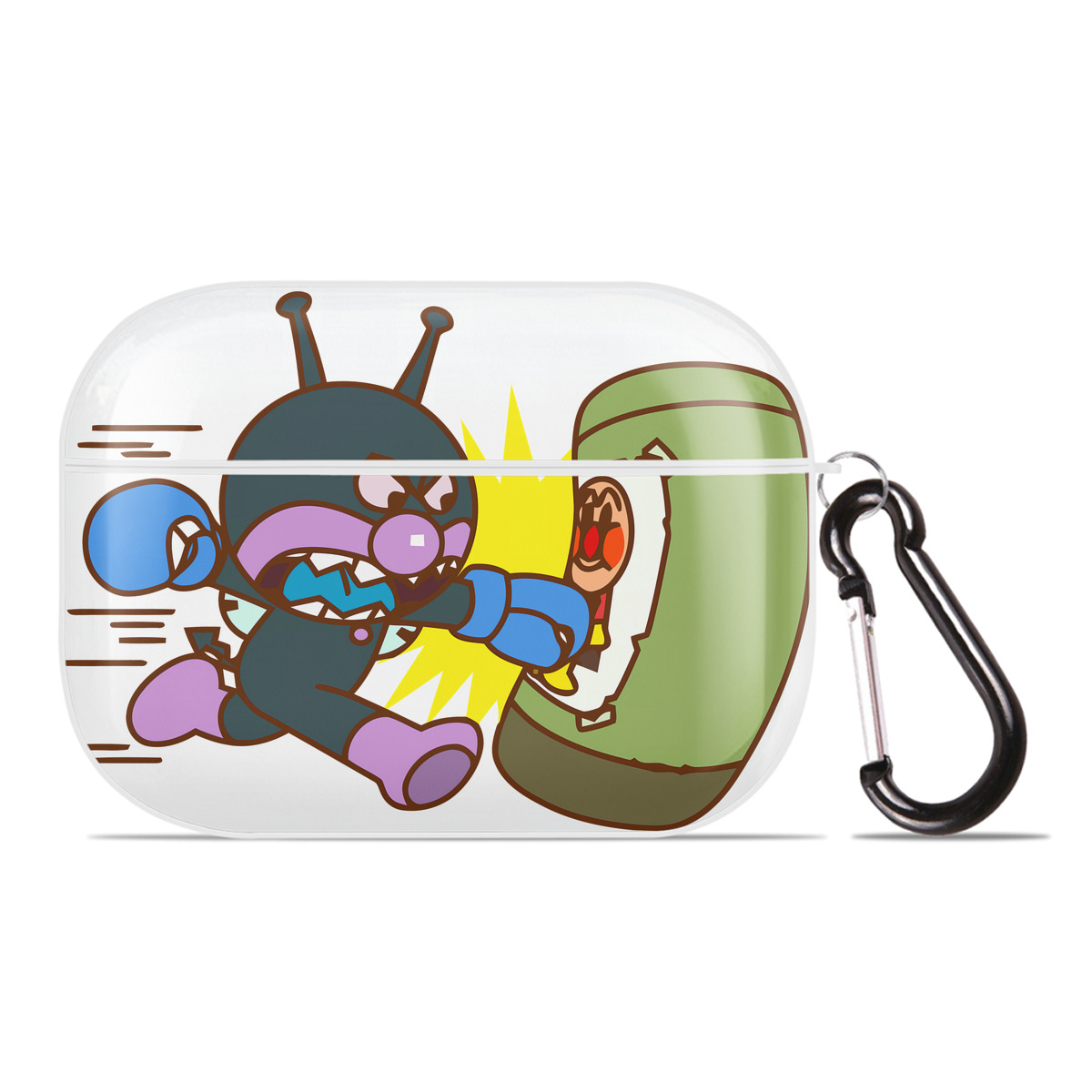 （画像用） アンパンマン Anpanman 【AirPods Pro用】ハードシェル保護ケース 耐衝撃・防指紋・カラビナ付き商品仕様