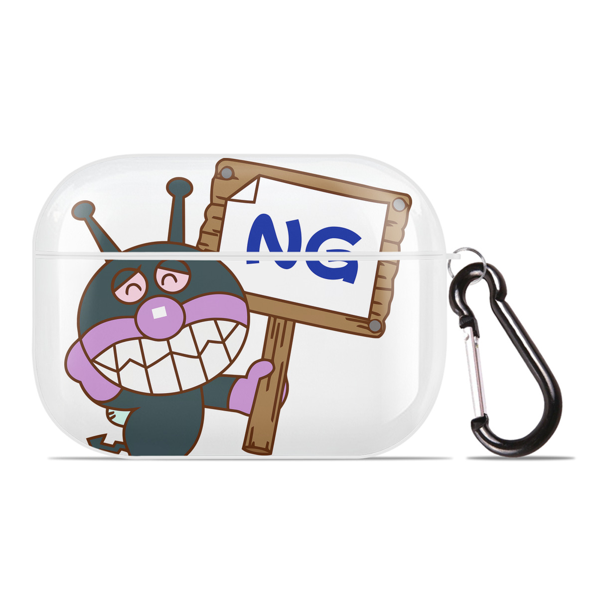 （画像用） アンパンマン Anpanman 【AirPods Pro用】ハードシェル保護ケース 耐衝撃・防指紋・カラビナ付き商品仕様