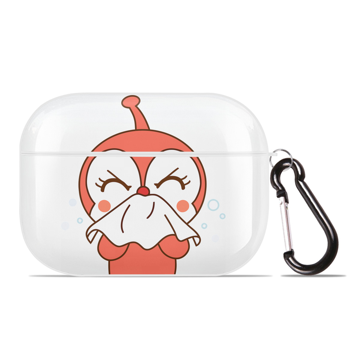 （画像用） アンパンマン Anpanman 【AirPods Pro用】ハードシェル保護ケース 耐衝撃・防指紋・カラビナ付き商品仕様