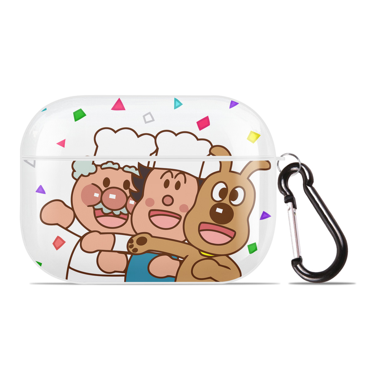 （画像用） アンパンマン Anpanman 【AirPods Pro用】ハードシェル保護ケース 耐衝撃・防指紋・カラビナ付き商品仕様