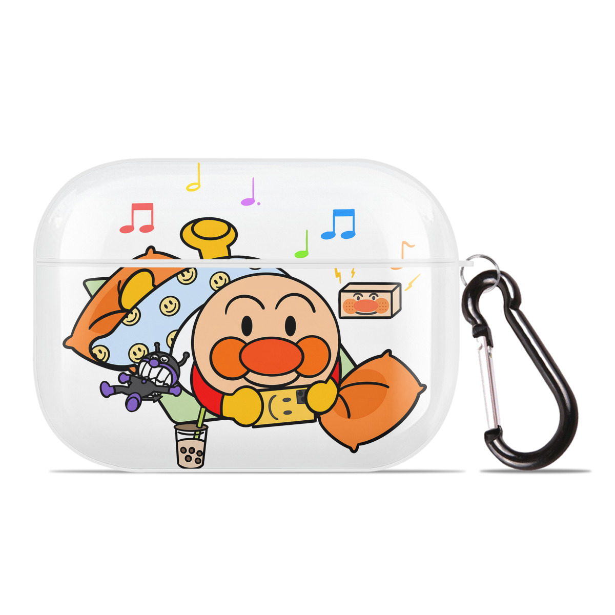 （画像用） アンパンマン Anpanman 【AirPods Pro用】ハードシェル保護ケース 耐衝撃・防指紋・カラビナ付き商品仕様