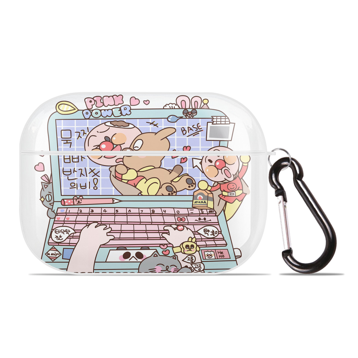 （画像用） アンパンマン Anpanman 【AirPods Pro用】ハードシェル保護ケース 耐衝撃・防指紋・カラビナ付き商品仕様