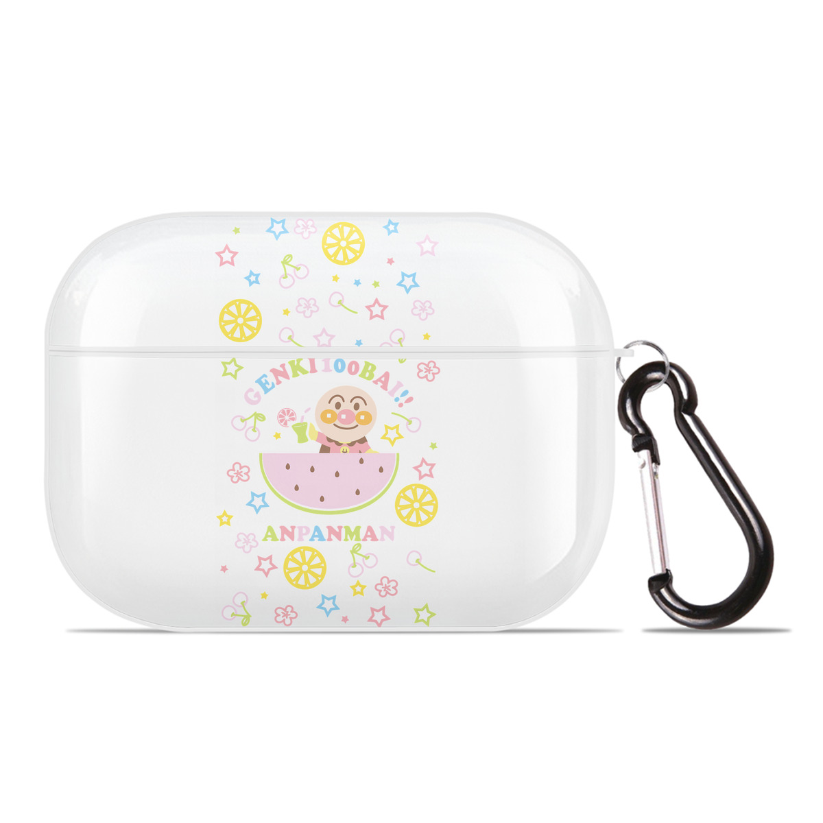 （画像用） アンパンマン Anpanman 【AirPods Pro用】ハードシェル保護ケース 耐衝撃・防指紋・カラビナ付き商品仕様