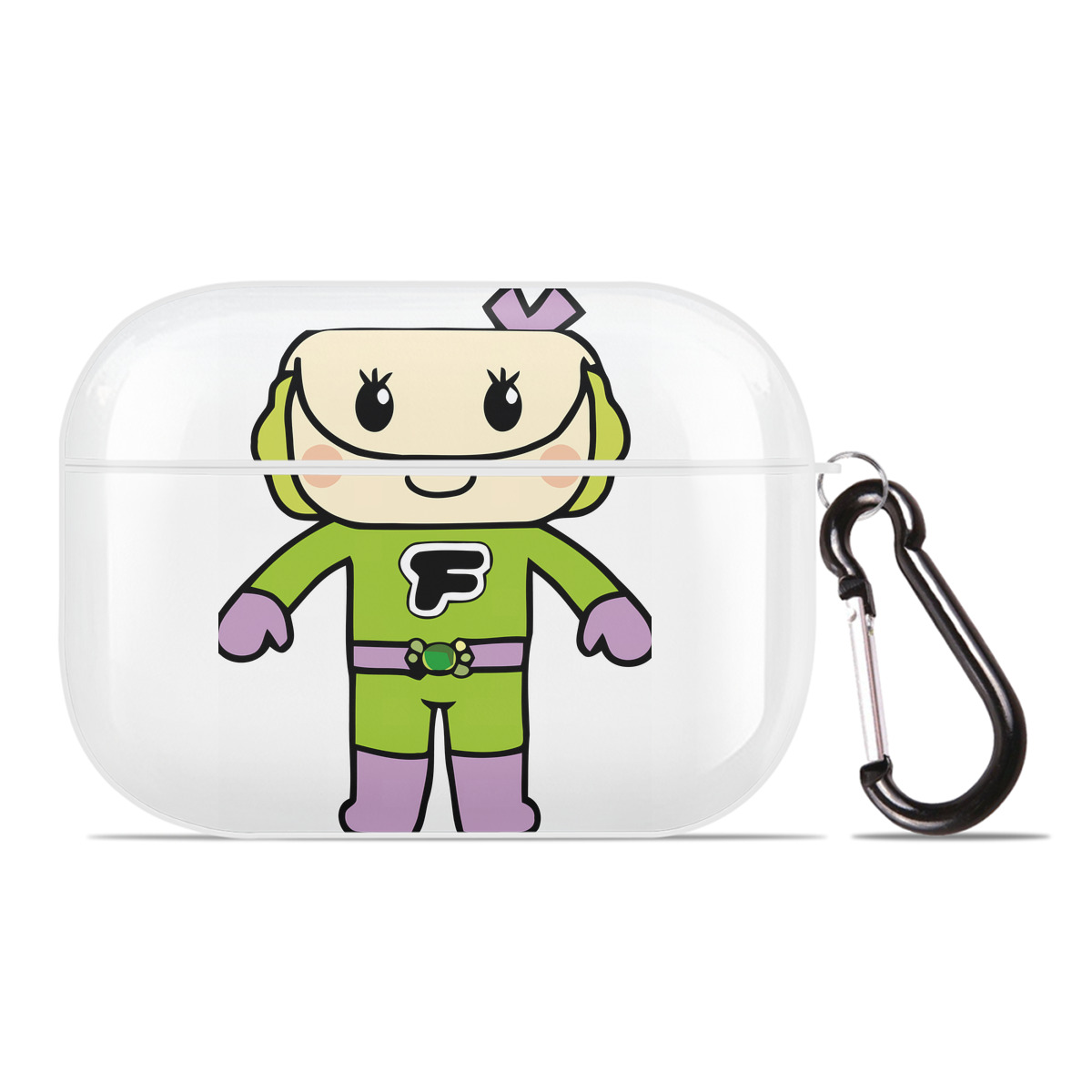 （画像用） アンパンマン Anpanman 【AirPods Pro用】ハードシェル保護ケース 耐衝撃・防指紋・カラビナ付き商品仕様