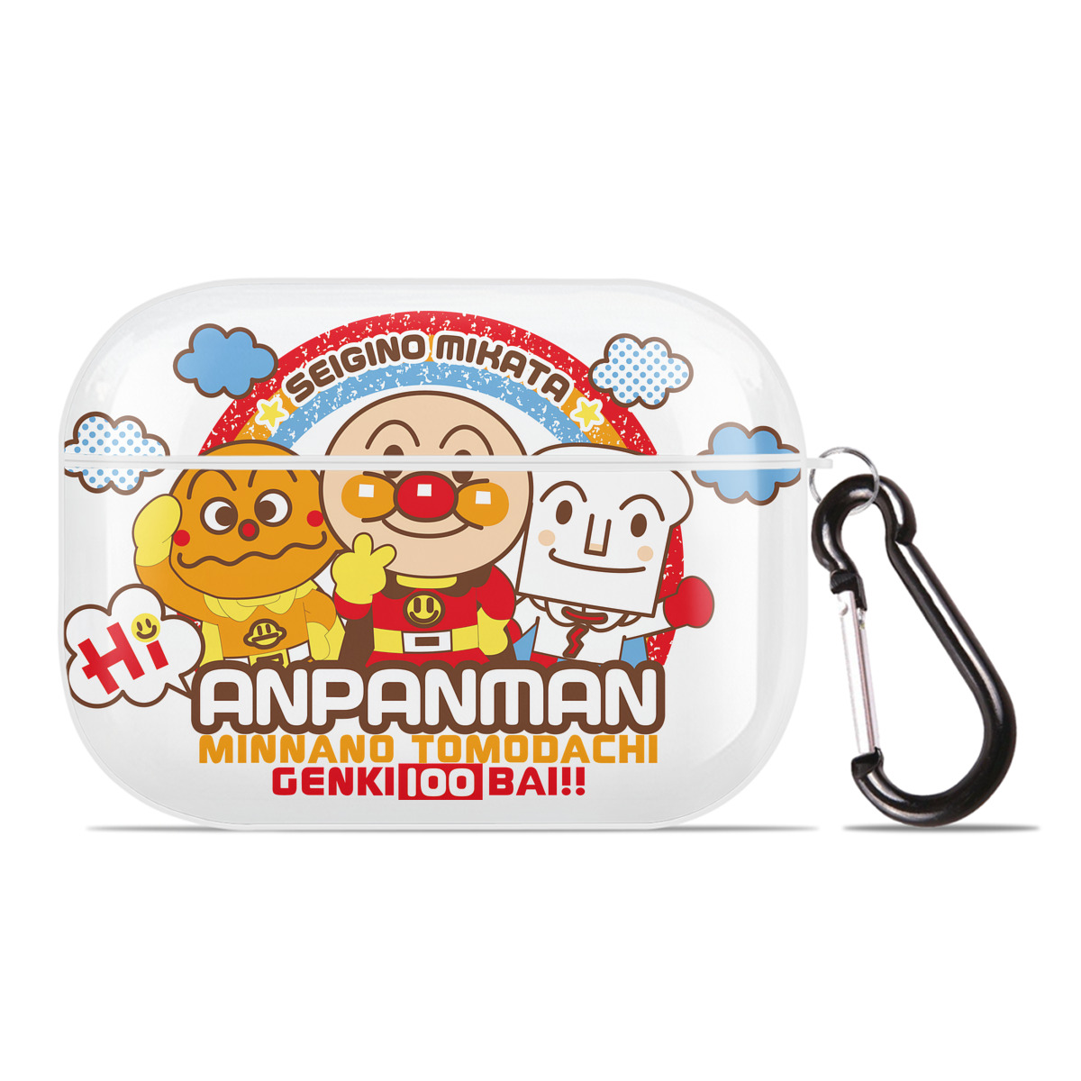 （画像用） アンパンマン Anpanman 【AirPods Pro用】ハードシェル保護ケース 耐衝撃・防指紋・カラビナ付き商品仕様