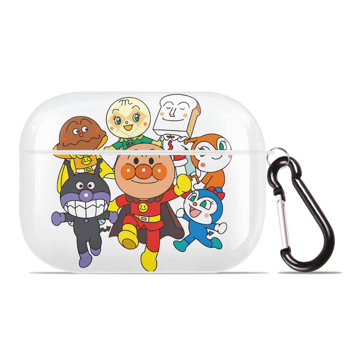 （画像用） アンパンマン Anpanman 【AirPods Pro用】ハードシェル保護ケース 耐衝撃・防指紋・カラビナ付き商品仕様