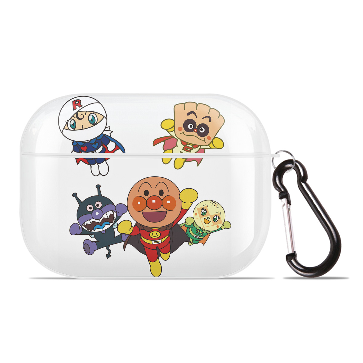 （画像用） アンパンマン Anpanman 【AirPods Pro用】ハードシェル保護ケース 耐衝撃・防指紋・カラビナ付き商品仕様