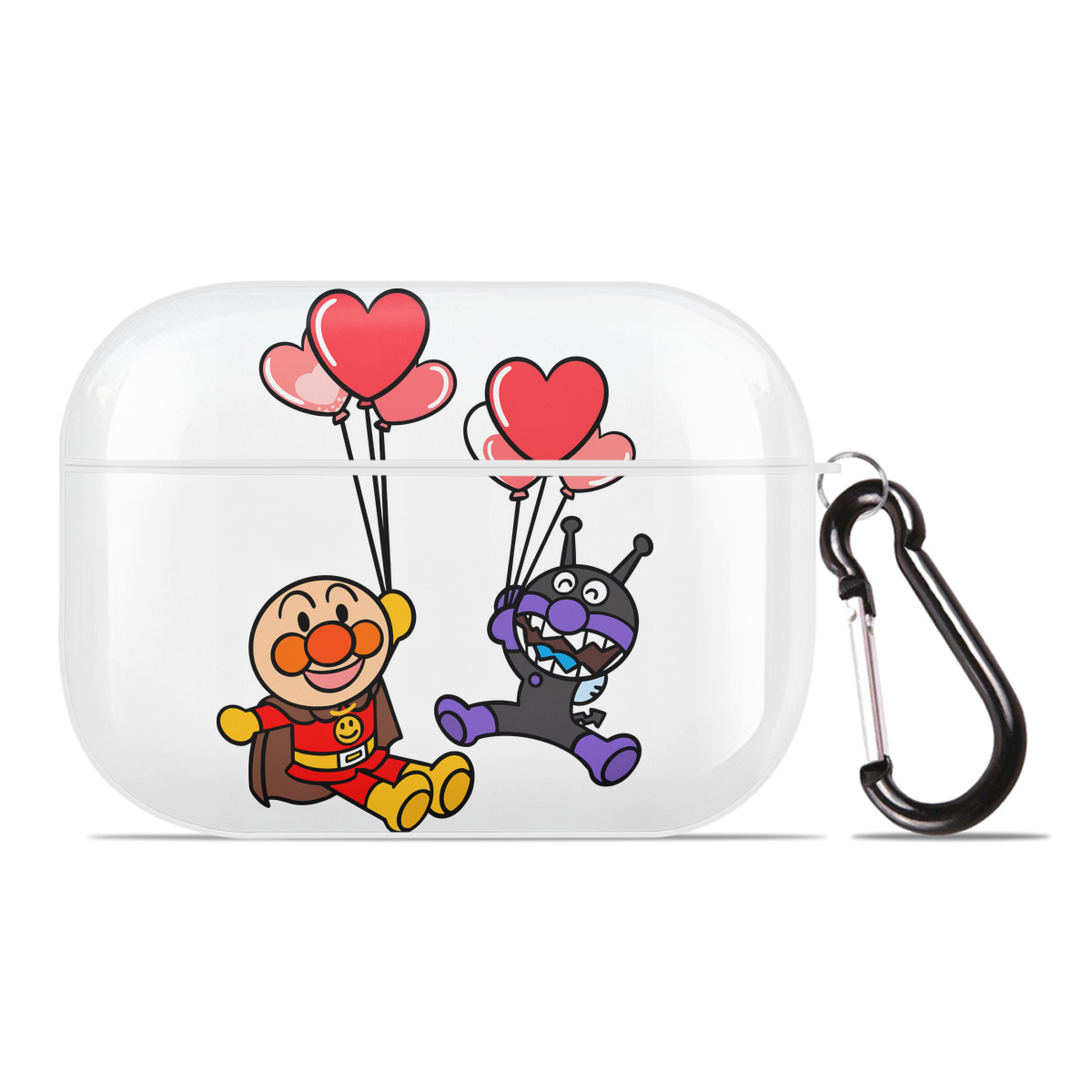 （画像用） アンパンマン Anpanman 【AirPods Pro用】ハードシェル保護ケース 耐衝撃・防指紋・カラビナ付き商品仕様