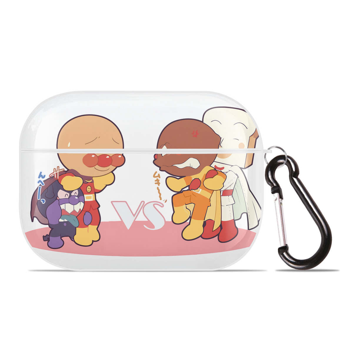 （画像用） アンパンマン Anpanman 【AirPods Pro用】ハードシェル保護ケース 耐衝撃・防指紋・カラビナ付き商品仕様