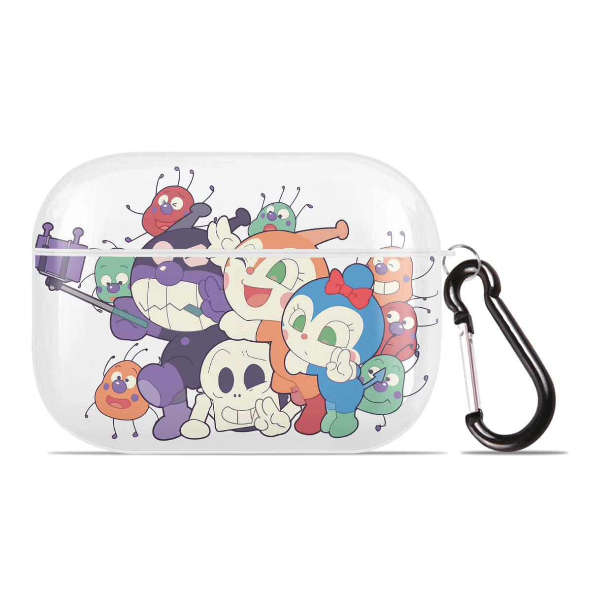 （画像用） アンパンマン Anpanman 【AirPods Pro用】ハードシェル保護ケース 耐衝撃・防指紋・カラビナ付き商品仕様
