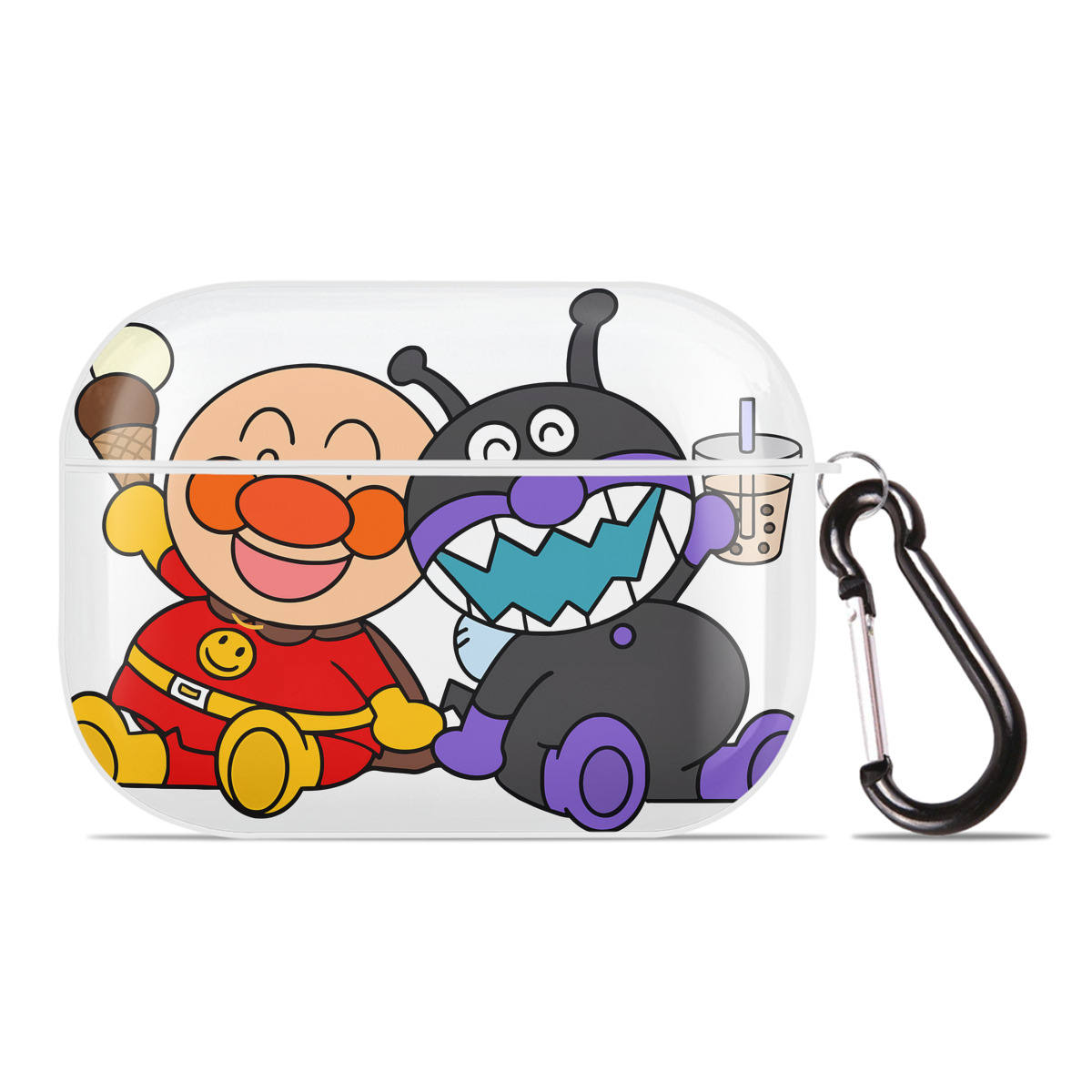 （画像用） アンパンマン Anpanman 【AirPods Pro用】ハードシェル保護ケース 耐衝撃・防指紋・カラビナ付き商品仕様