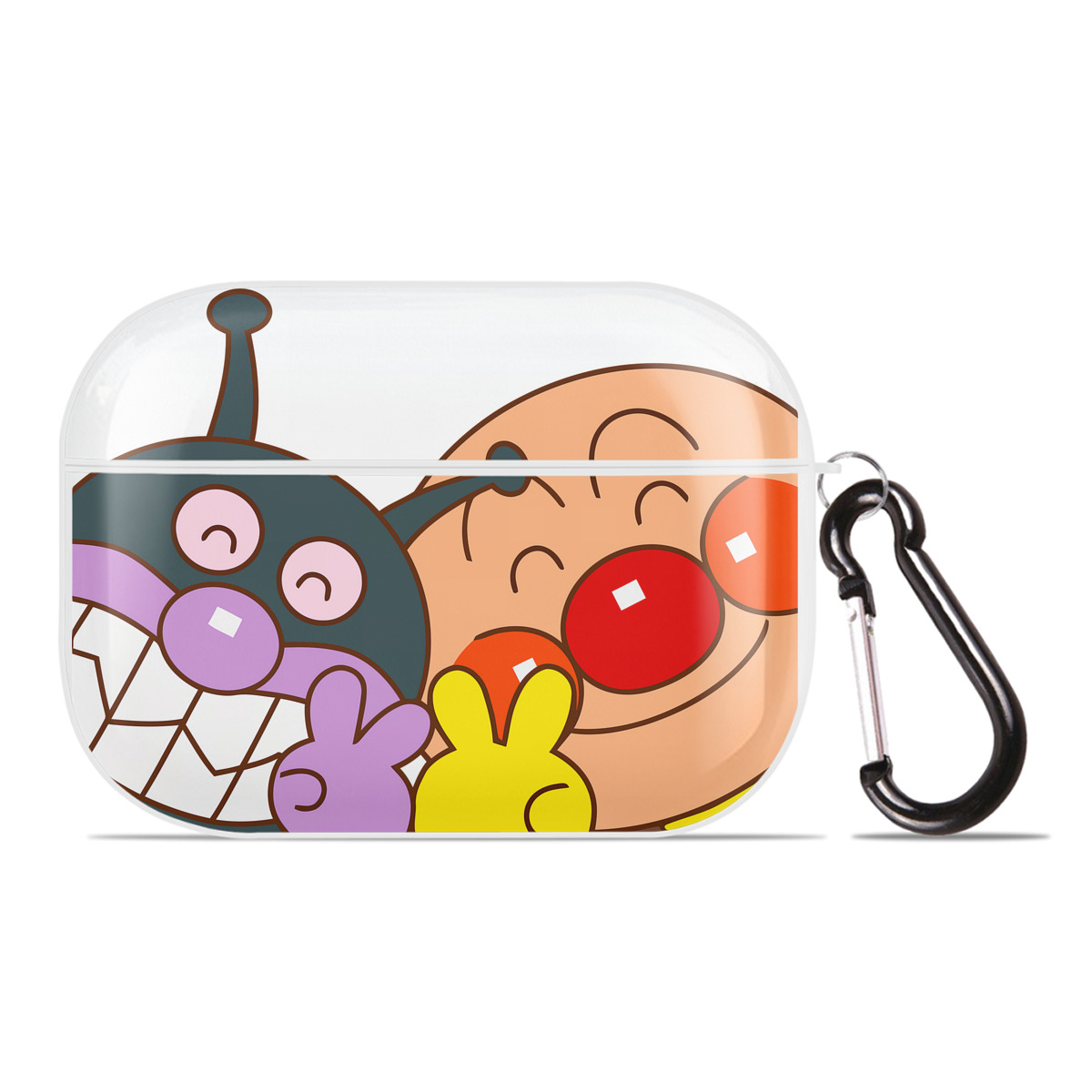 （画像用） アンパンマン Anpanman 【AirPods Pro用】ハードシェル保護ケース 耐衝撃・防指紋・カラビナ付き商品仕様