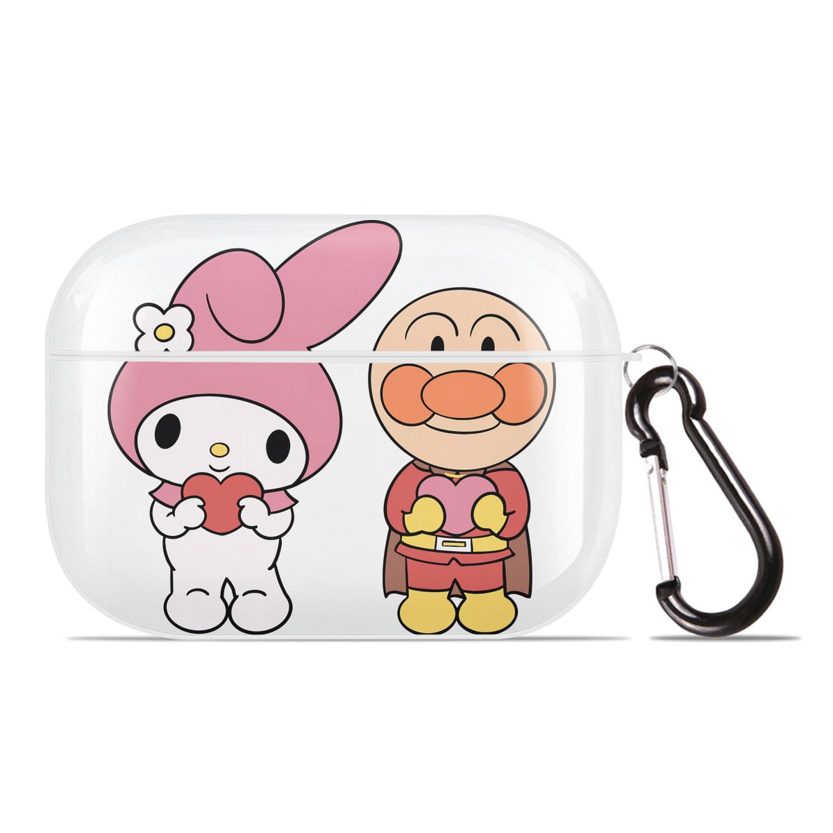 （画像用） アンパンマン Anpanman 【AirPods Pro用】ハードシェル保護ケース 耐衝撃・防指紋・カラビナ付き商品仕様