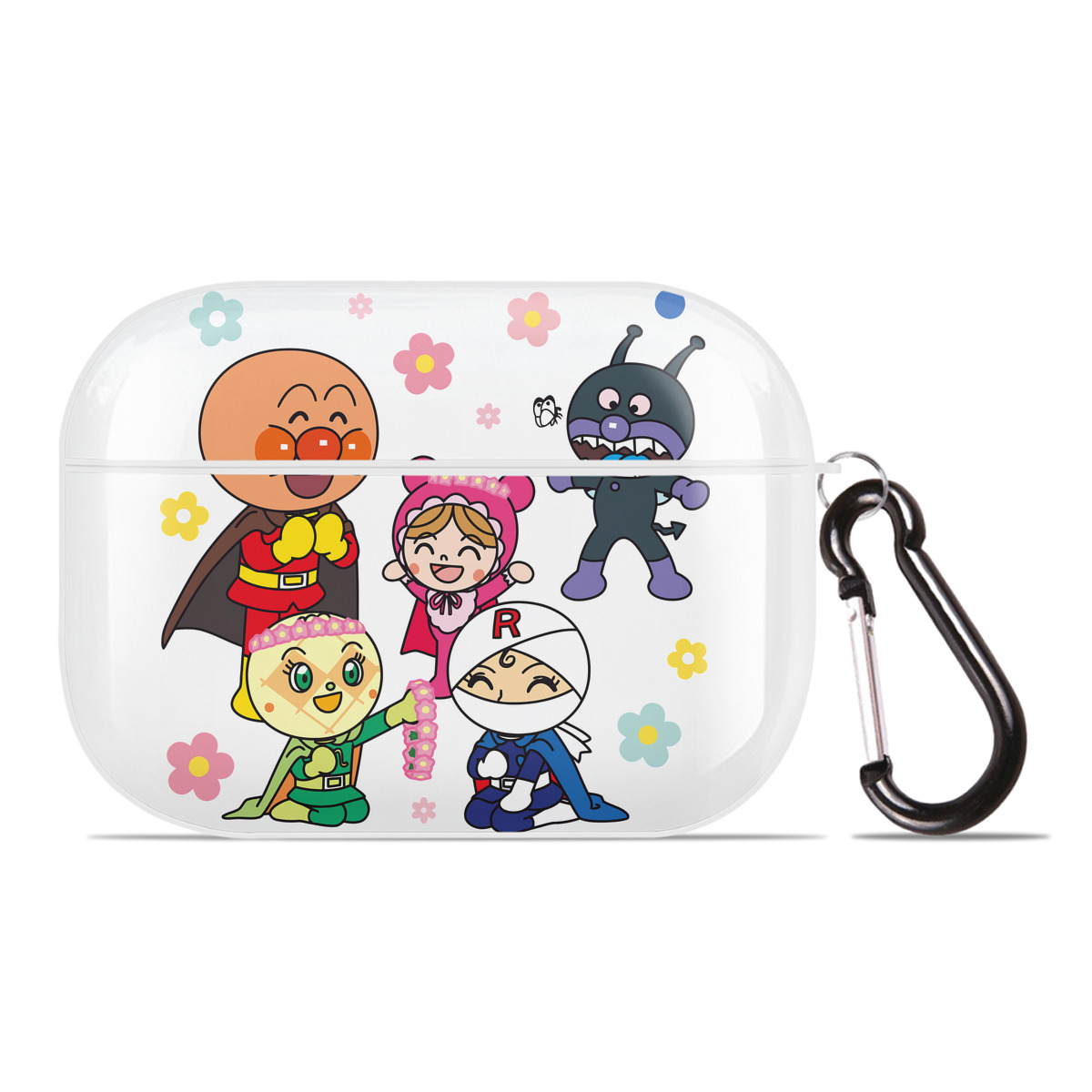 （画像用） アンパンマン Anpanman 【AirPods Pro用】ハードシェル保護ケース 耐衝撃・防指紋・カラビナ付き商品仕様