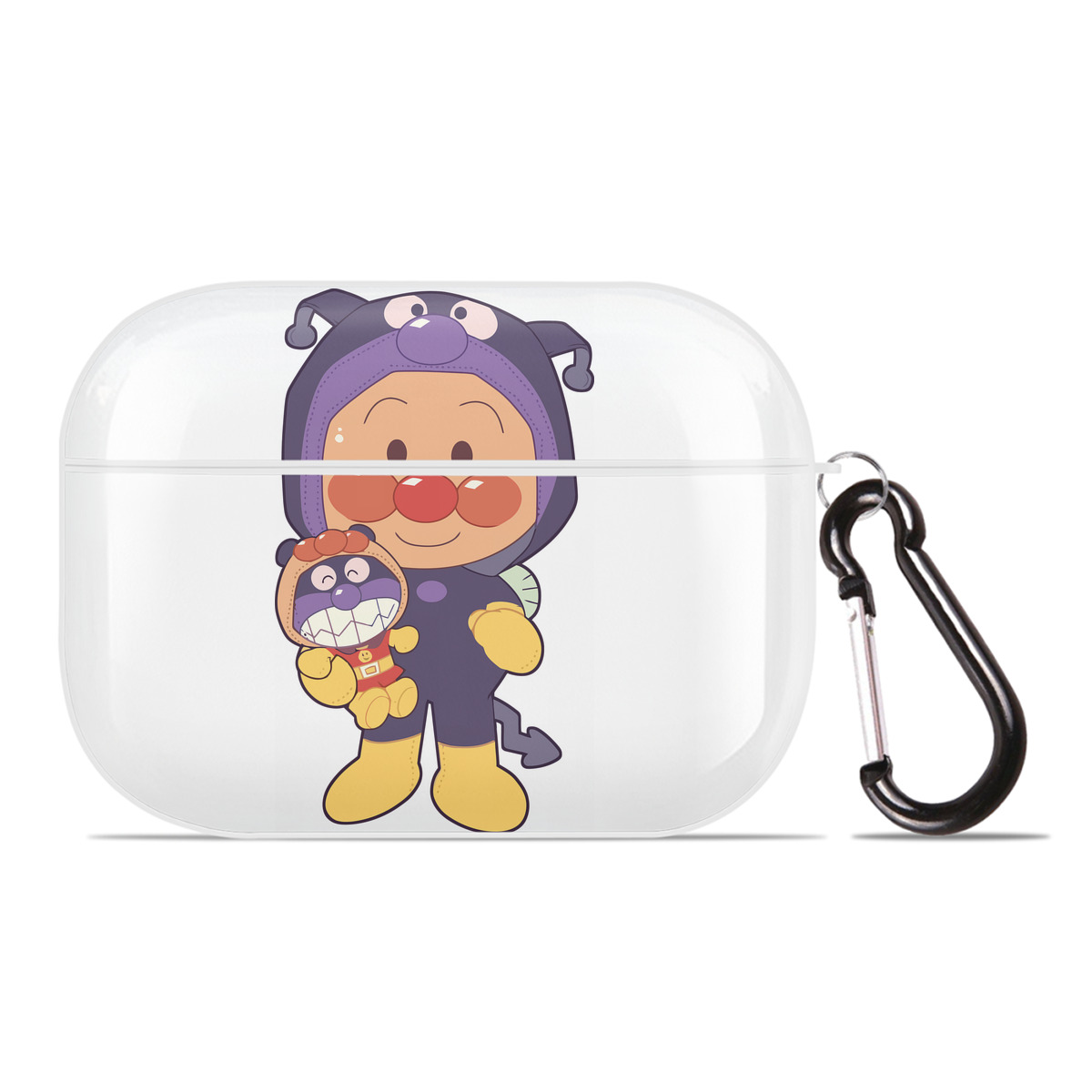 （画像用） アンパンマン Anpanman 【AirPods Pro用】ハードシェル保護ケース 耐衝撃・防指紋・カラビナ付き商品仕様
