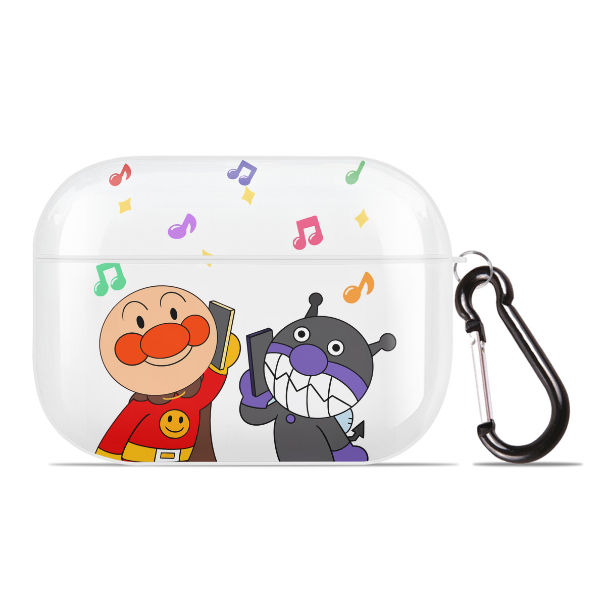 （画像用） アンパンマン Anpanman 【AirPods Pro用】ハードシェル保護ケース 耐衝撃・防指紋・カラビナ付き商品仕様
