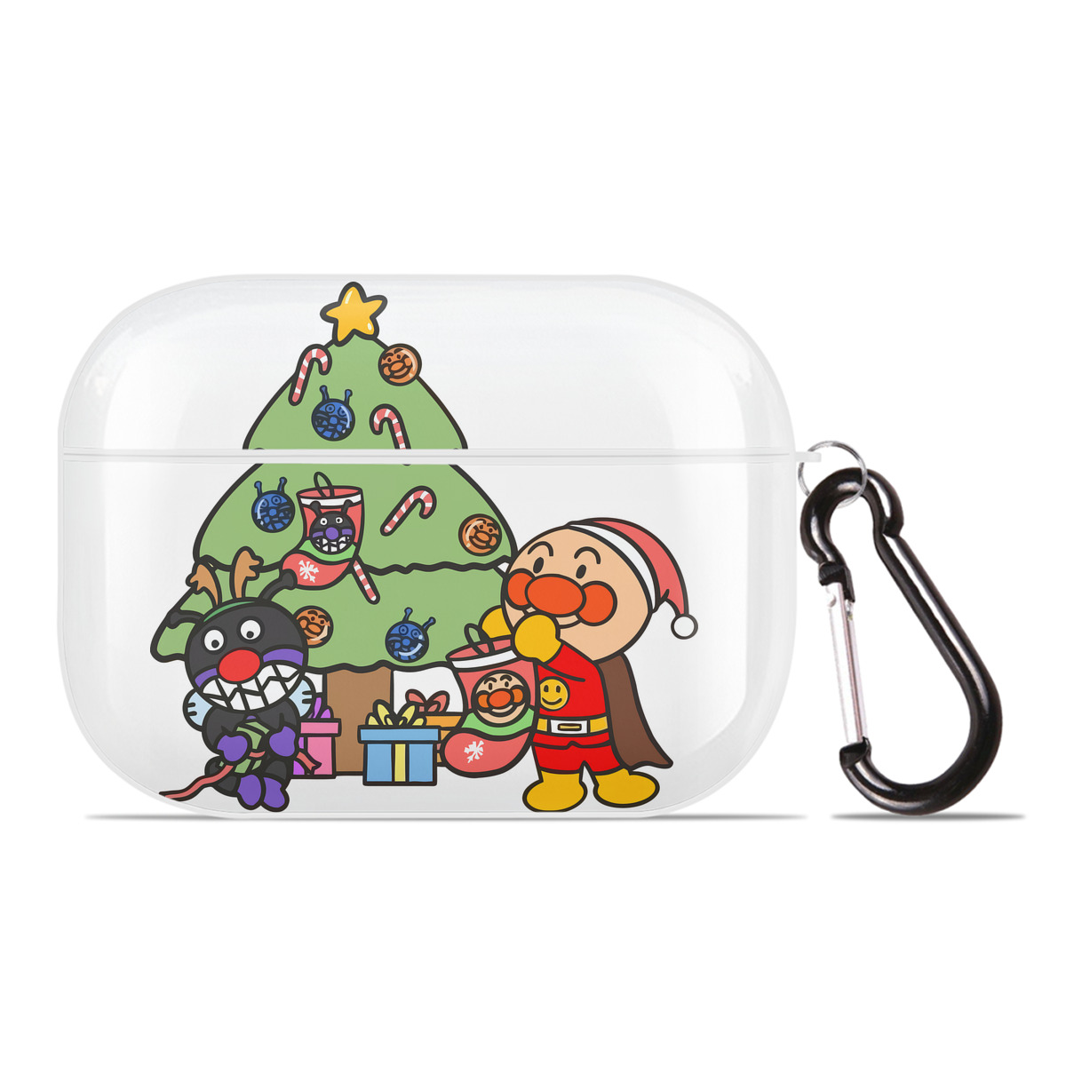 （画像用） アンパンマン Anpanman 【AirPods Pro用】ハードシェル保護ケース 耐衝撃・防指紋・カラビナ付き商品仕様