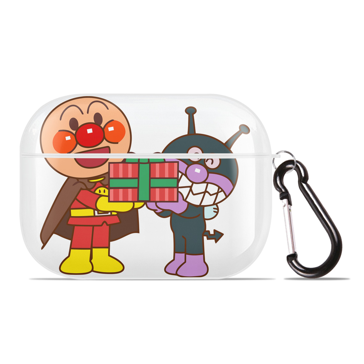 （画像用） アンパンマン Anpanman 【AirPods Pro用】ハードシェル保護ケース 耐衝撃・防指紋・カラビナ付き商品仕様