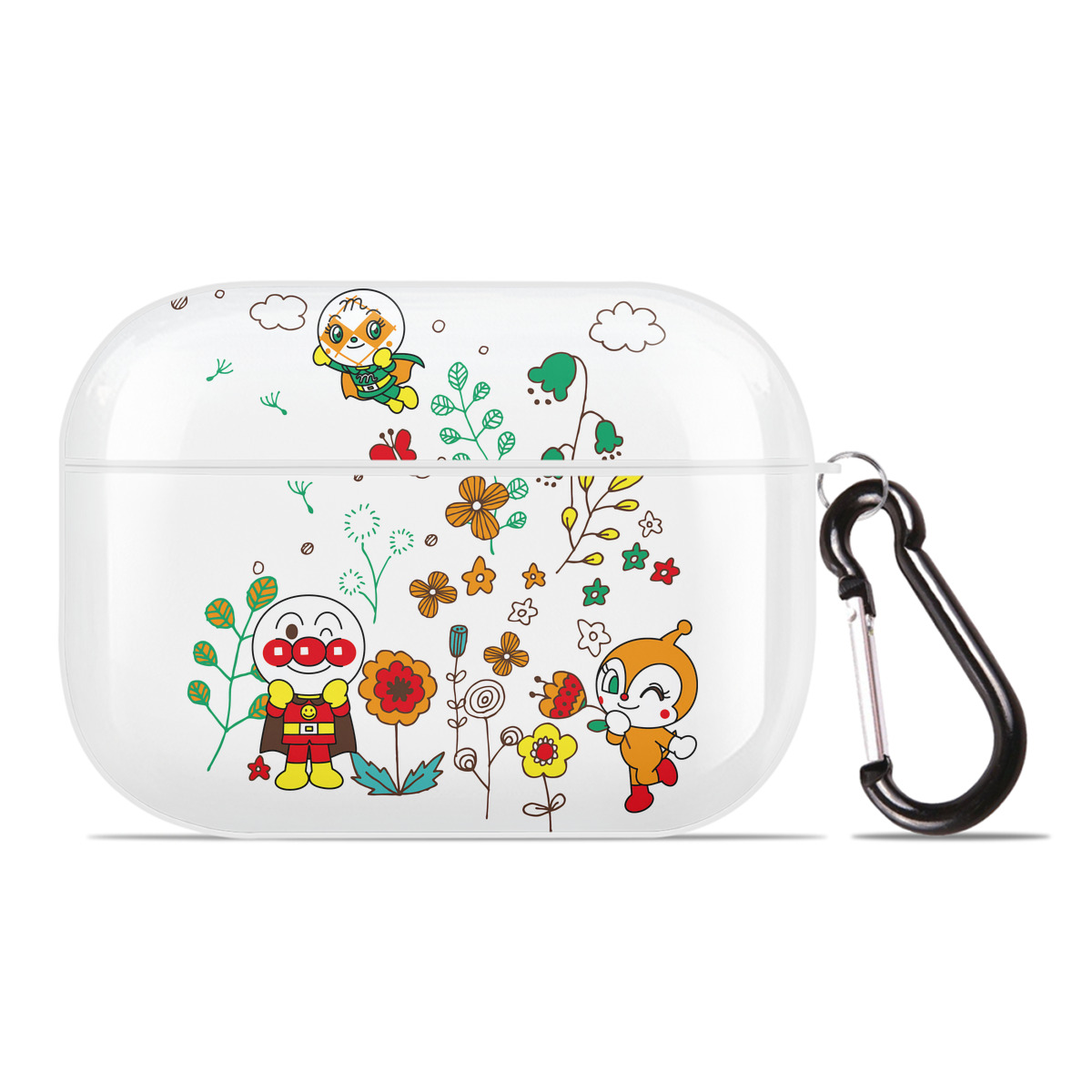 （画像用） アンパンマン Anpanman 【AirPods Pro用】ハードシェル保護ケース 耐衝撃・防指紋・カラビナ付き商品仕様