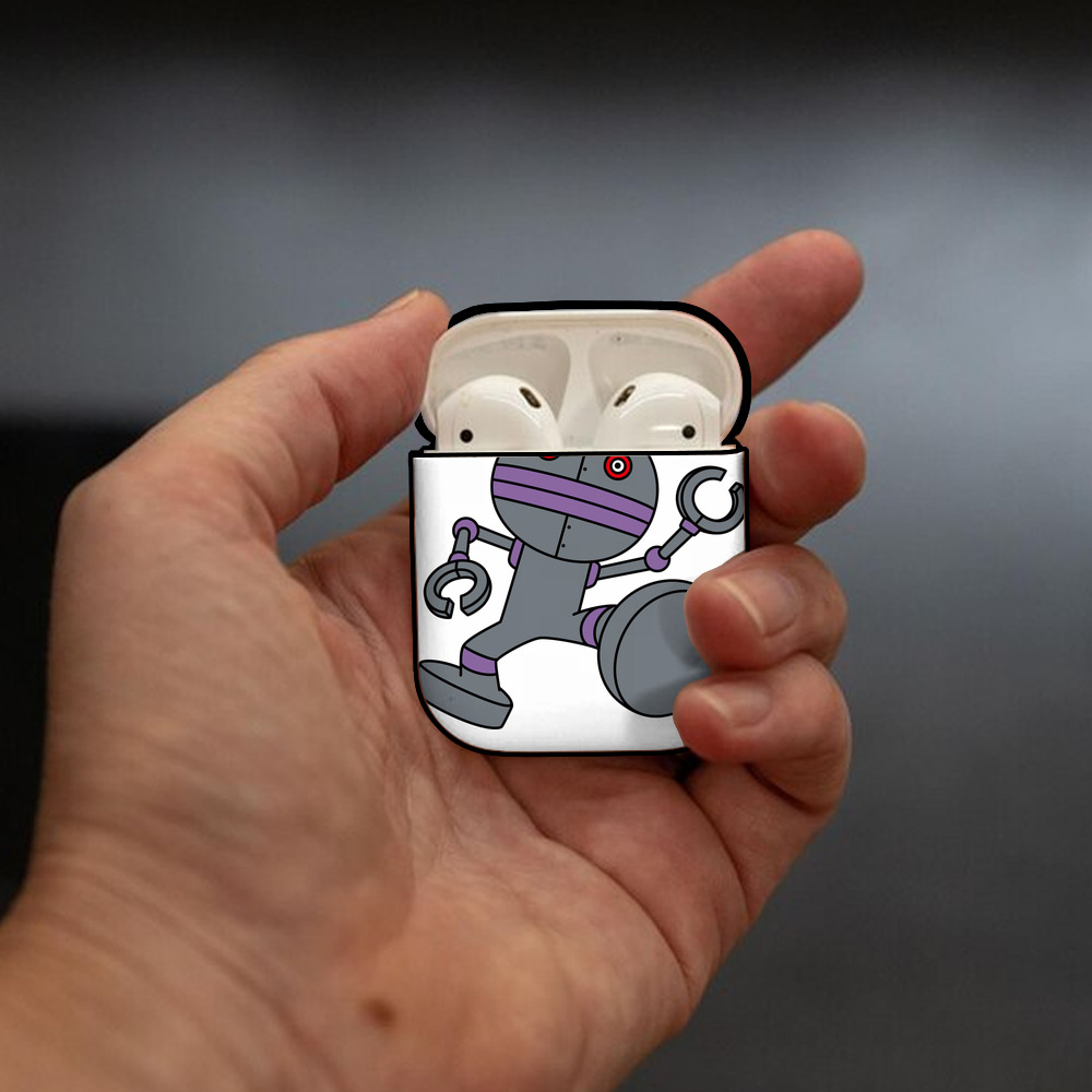 アンパンマン Anpanman AirPods 第2世代保護ケース ハードシェル ブラック 耐衝撃・防指紋・カラビナ付き
