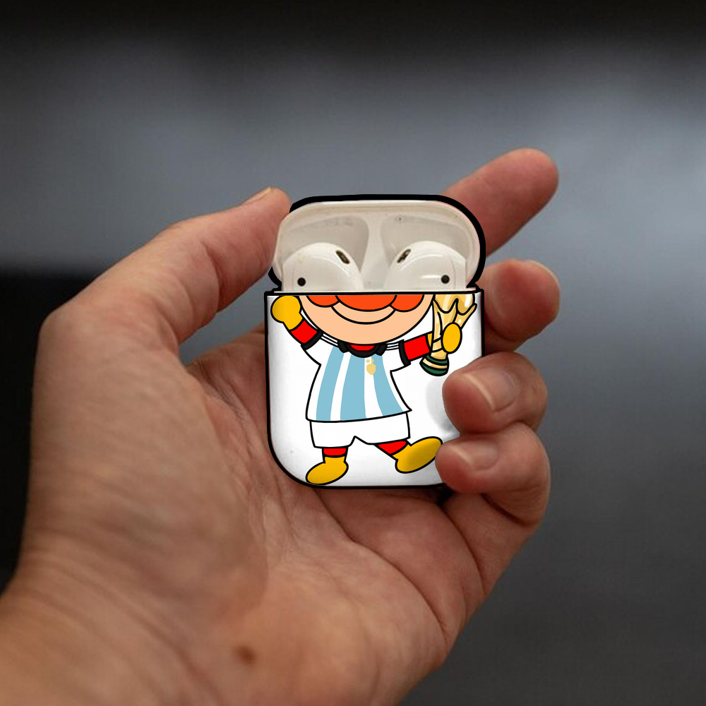 アンパンマン Anpanman AirPods 第2世代保護ケース ハードシェル ブラック 耐衝撃・防指紋・カラビナ付き