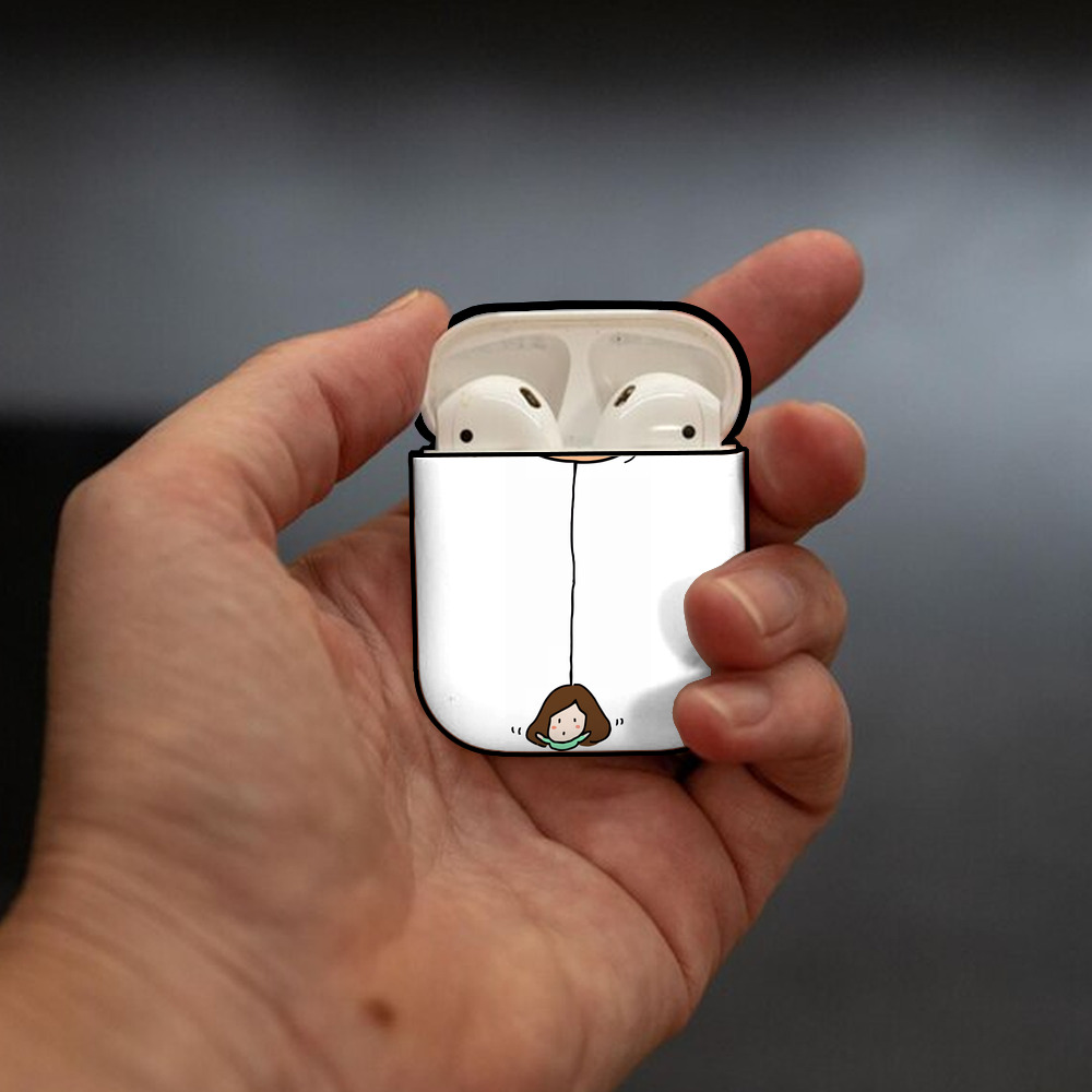 アンパンマン Anpanman AirPods 第2世代保護ケース ハードシェル ブラック 耐衝撃・防指紋・カラビナ付き