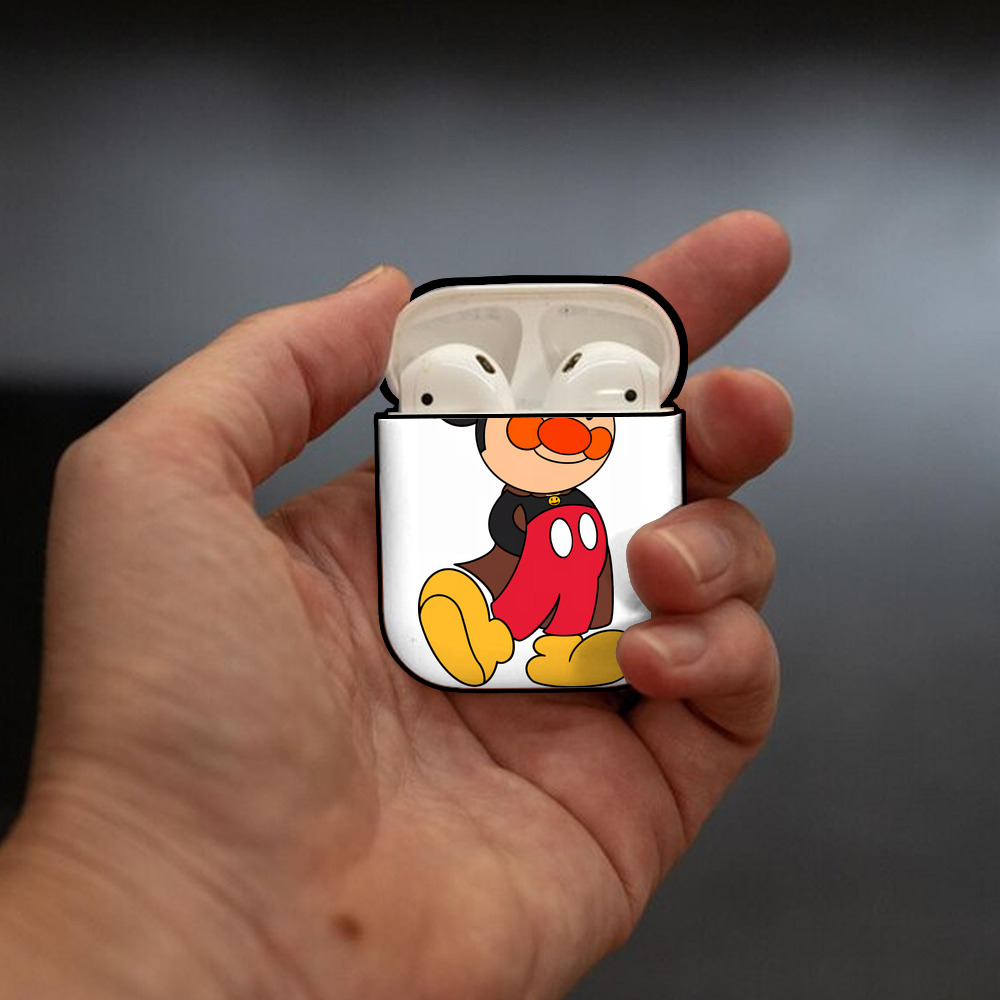 アンパンマン Anpanman AirPods 第2世代保護ケース ハードシェル ブラック 耐衝撃・防指紋・カラビナ付き