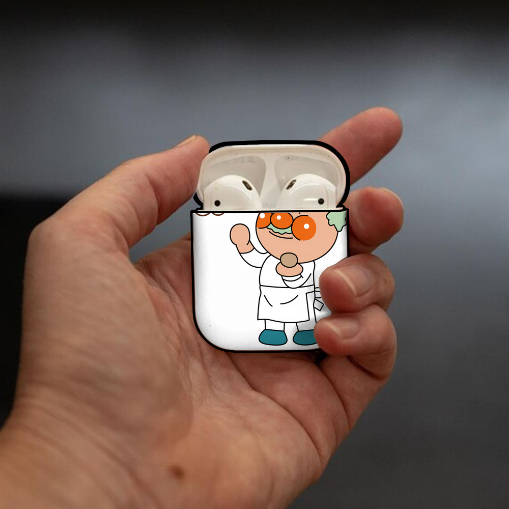 アンパンマン Anpanman AirPods 第2世代保護ケース ハードシェル ブラック 耐衝撃・防指紋・カラビナ付き