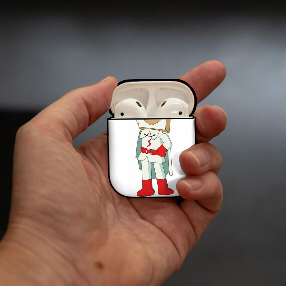 アンパンマン Anpanman AirPods 第2世代保護ケース ハードシェル ブラック 耐衝撃・防指紋・カラビナ付き