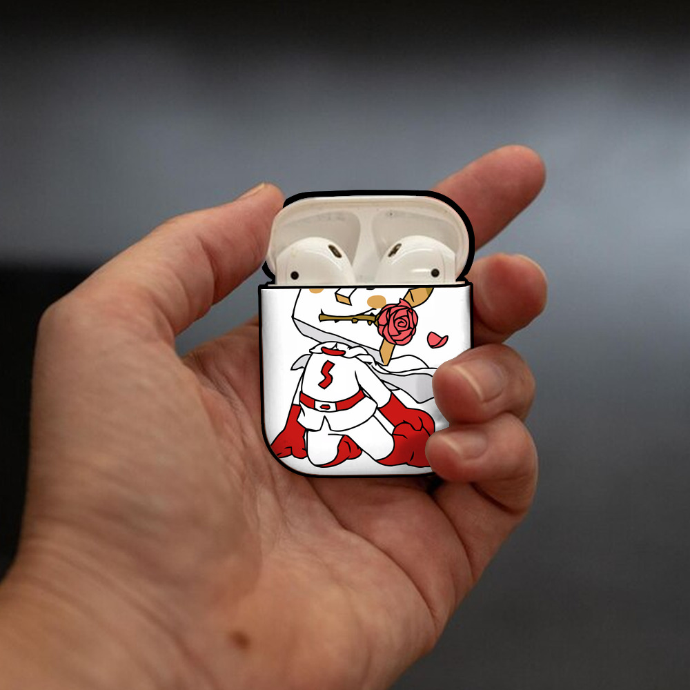アンパンマン Anpanman AirPods 第2世代保護ケース ハードシェル ブラック 耐衝撃・防指紋・カラビナ付き