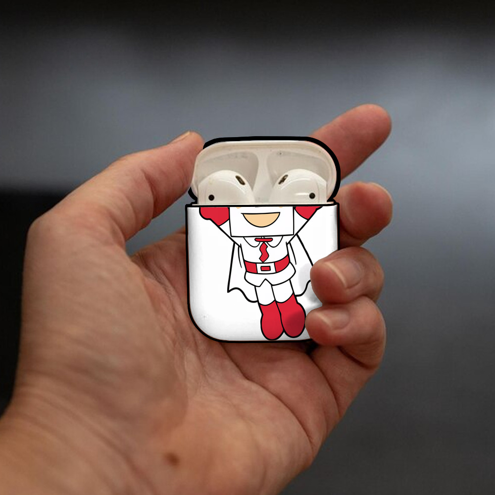 アンパンマン Anpanman AirPods 第2世代保護ケース ハードシェル ブラック 耐衝撃・防指紋・カラビナ付き